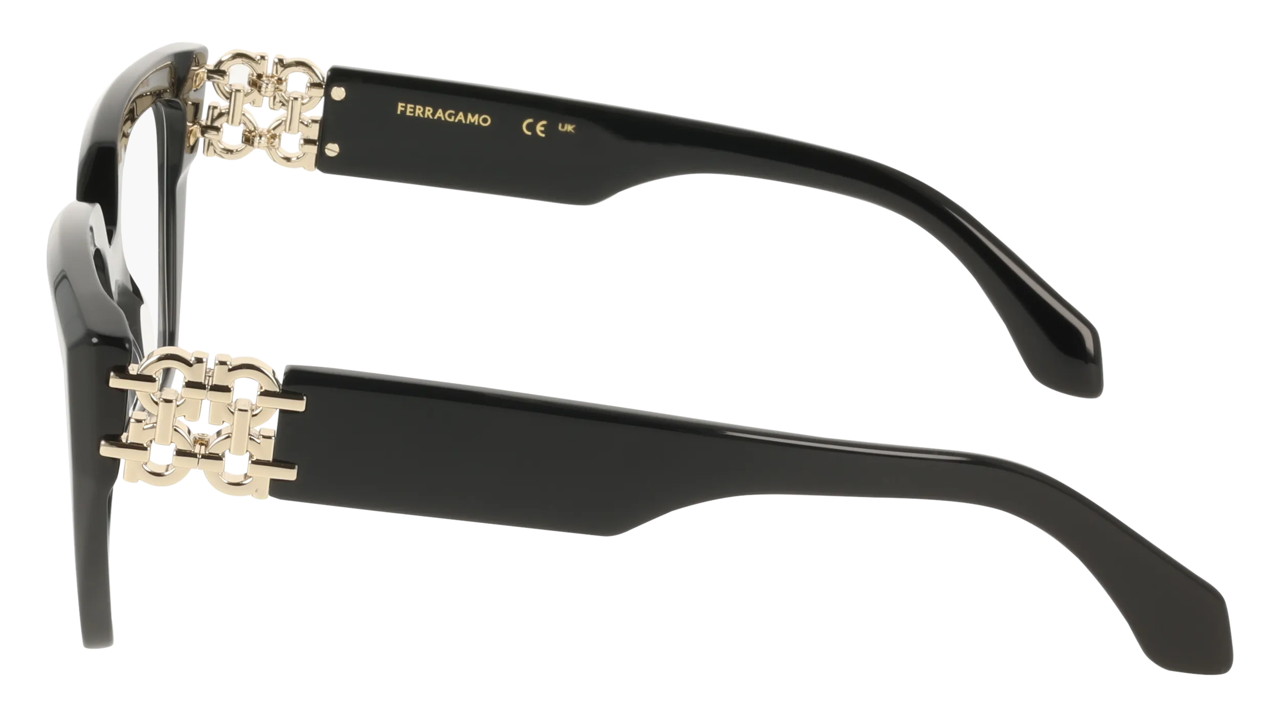 Ferragamo SF3041E 001 Montature da vista Acetato Nero Squadrata Normale - immagine 3