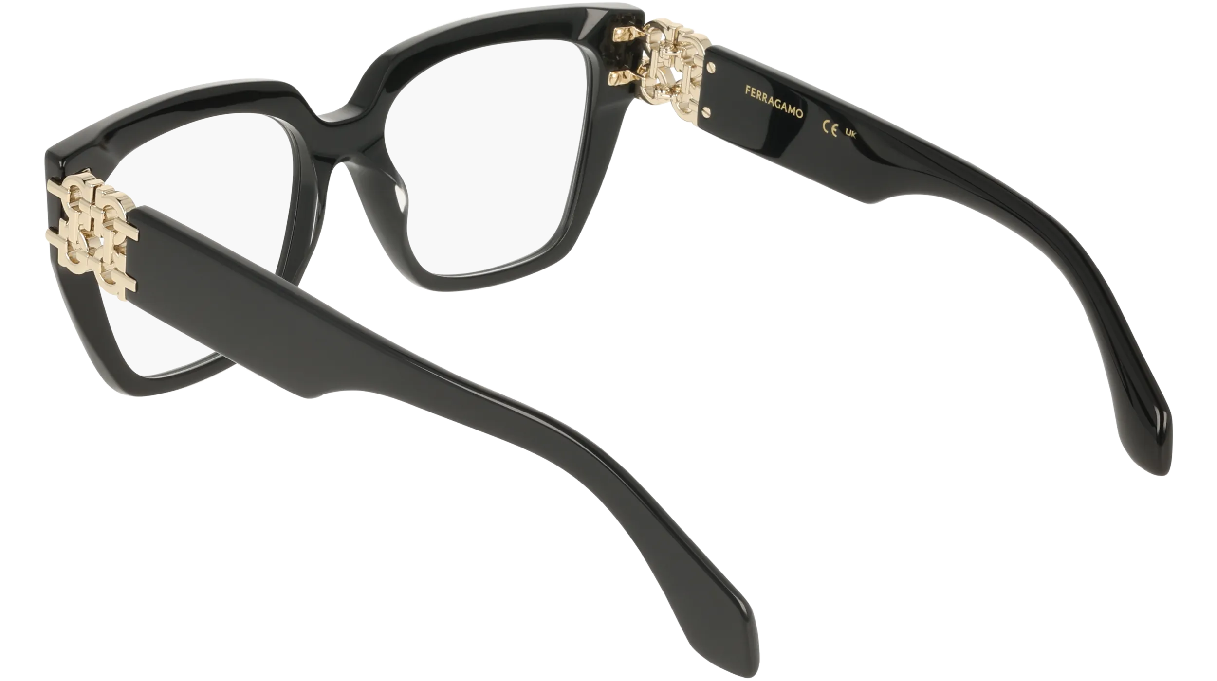 Ferragamo SF3041E 001 Montature da vista Acetato Nero Squadrata Normale - immagine 4