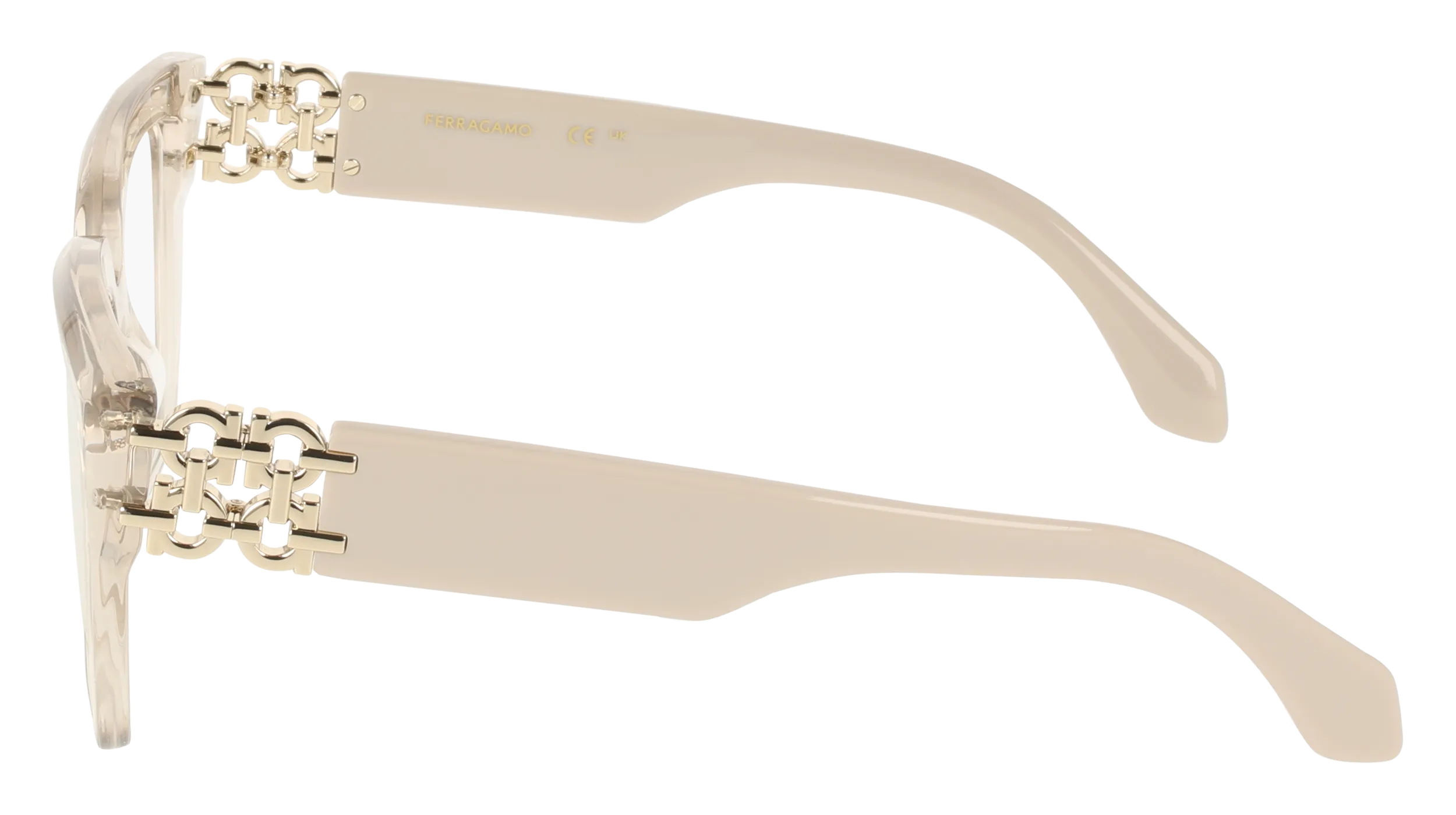 Ferragamo SF3041E 259 Montature da vista Acetato Beige Squadrata Normale - immagine 3