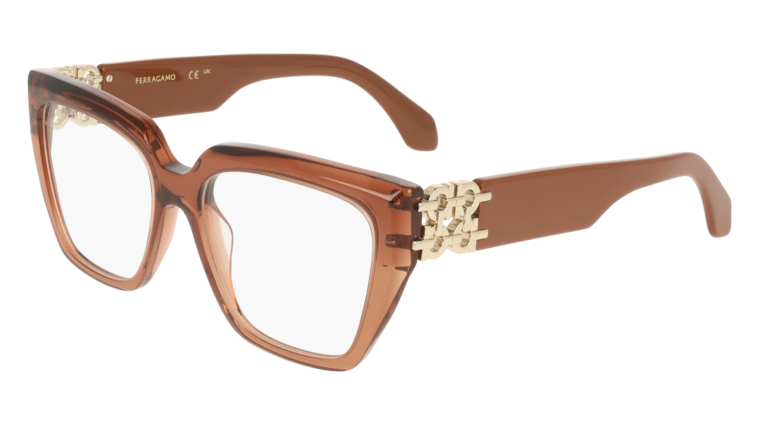 Ferragamo SF3041E 261 Montature da vista Acetato Marrone Squadrata Normale - immagine 1