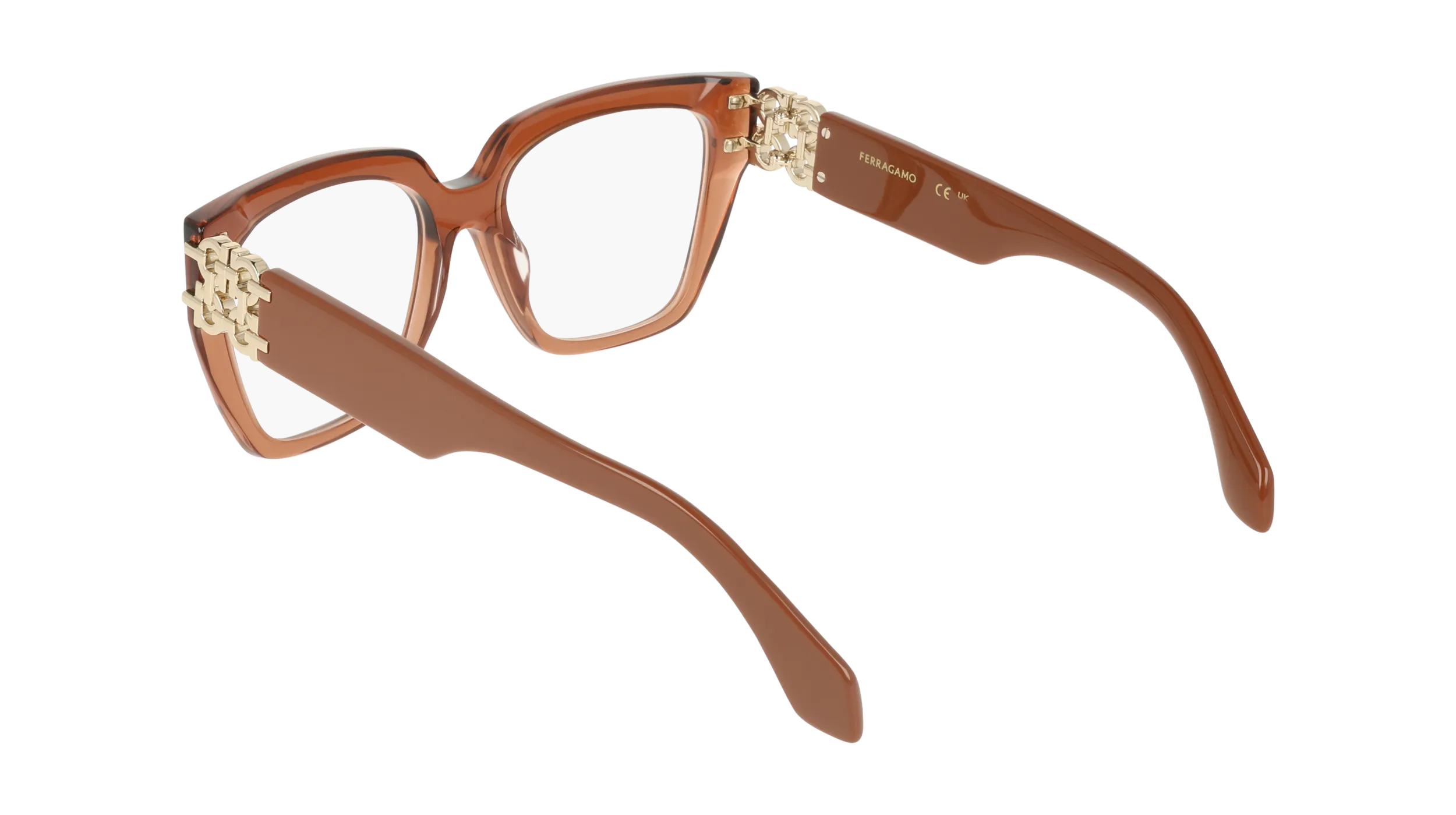 Ferragamo SF3041E 261 Montature da vista Acetato Marrone Squadrata Normale - immagine 4