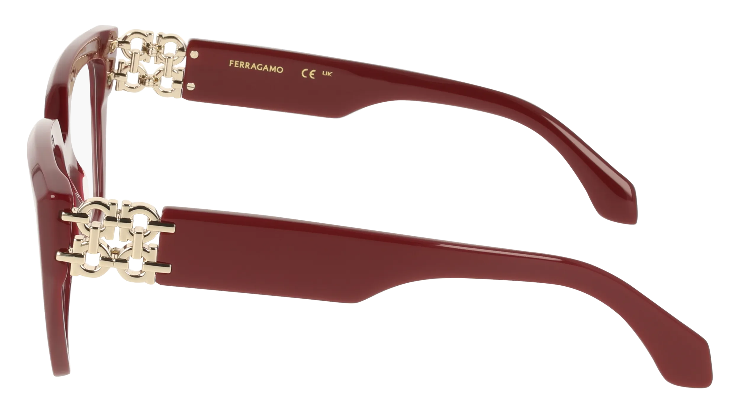 Ferragamo SF3041E 606 Montature da vista Acetato Bordeaux Squadrata Normale - immagine 3