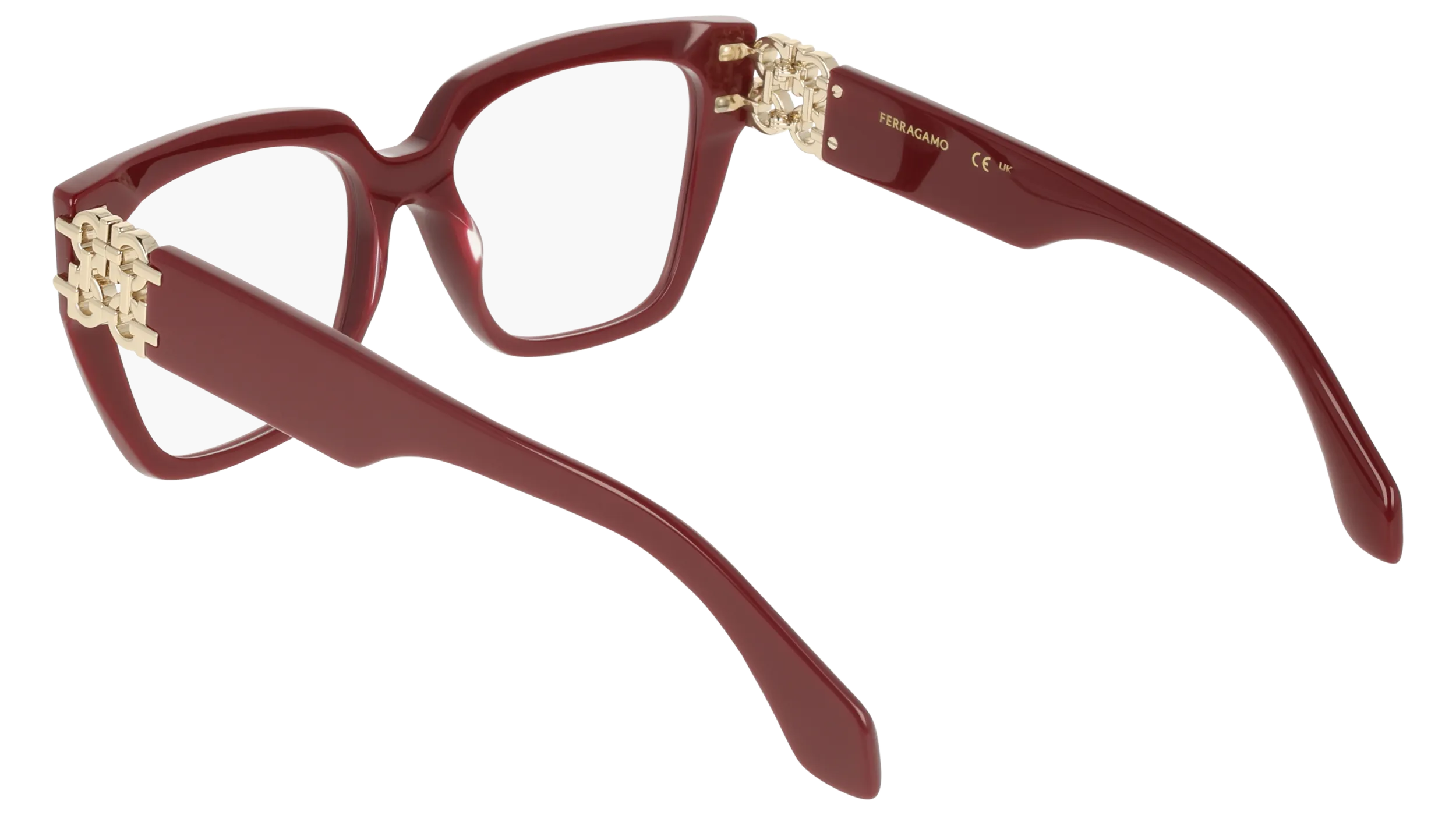 Ferragamo SF3041E 606 Montature da vista Acetato Bordeaux Squadrata Normale - immagine 4