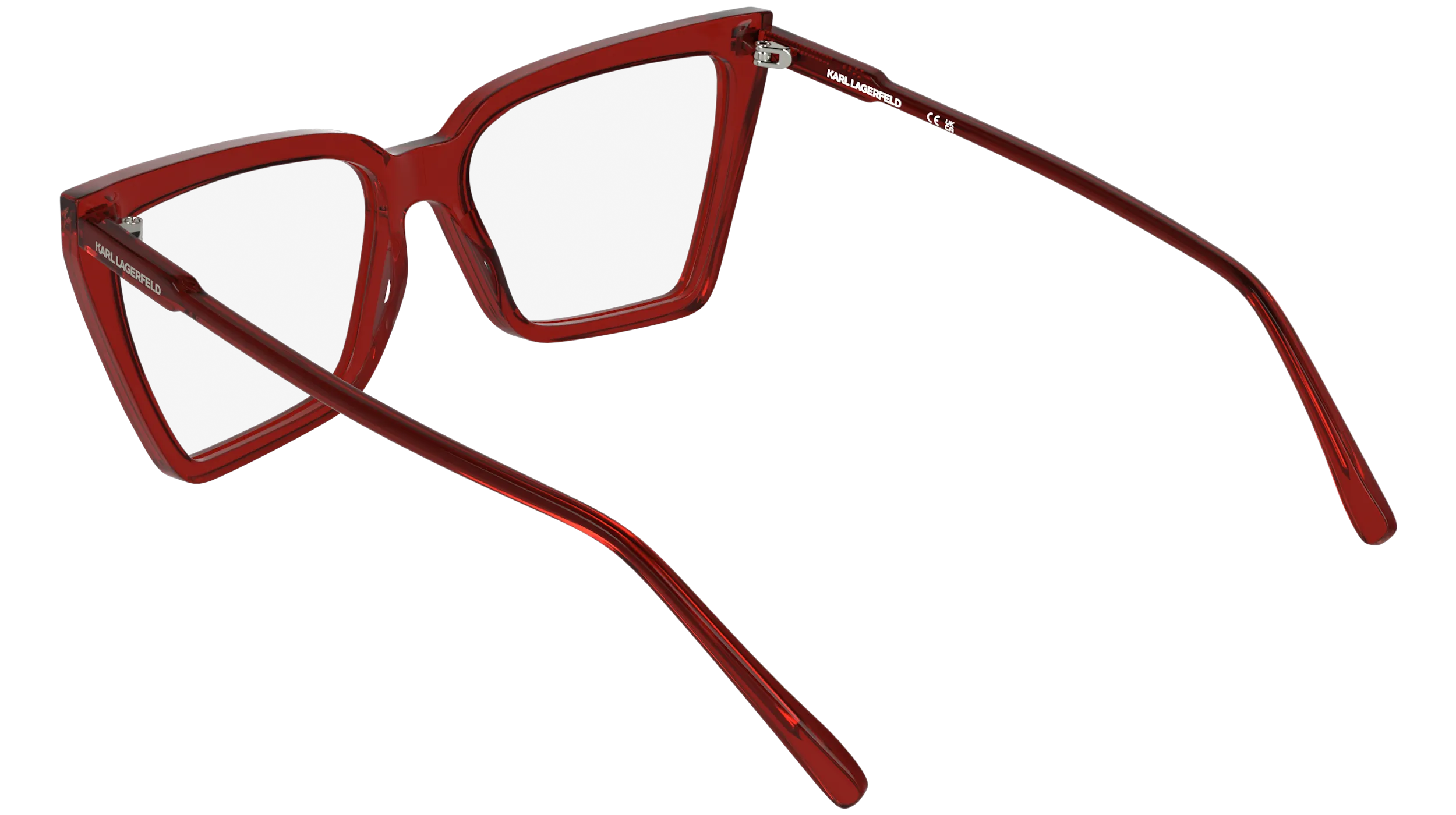 Karl Lagerfeld KL6216 600 Montature da vista Acetato Rosso Squadrata Normale - immagine 4
