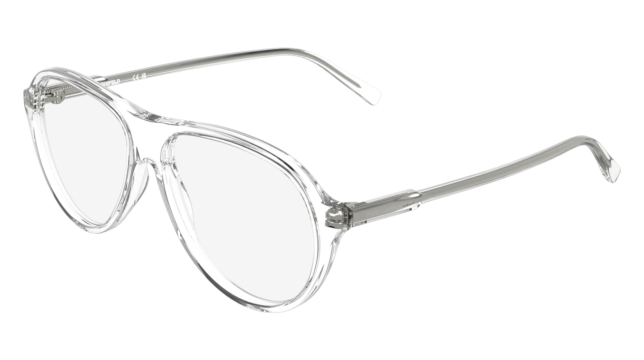 Karl Lagerfeld KL6217 000 Montature da vista Acetato Trasparente Pilot Normale - immagine 1