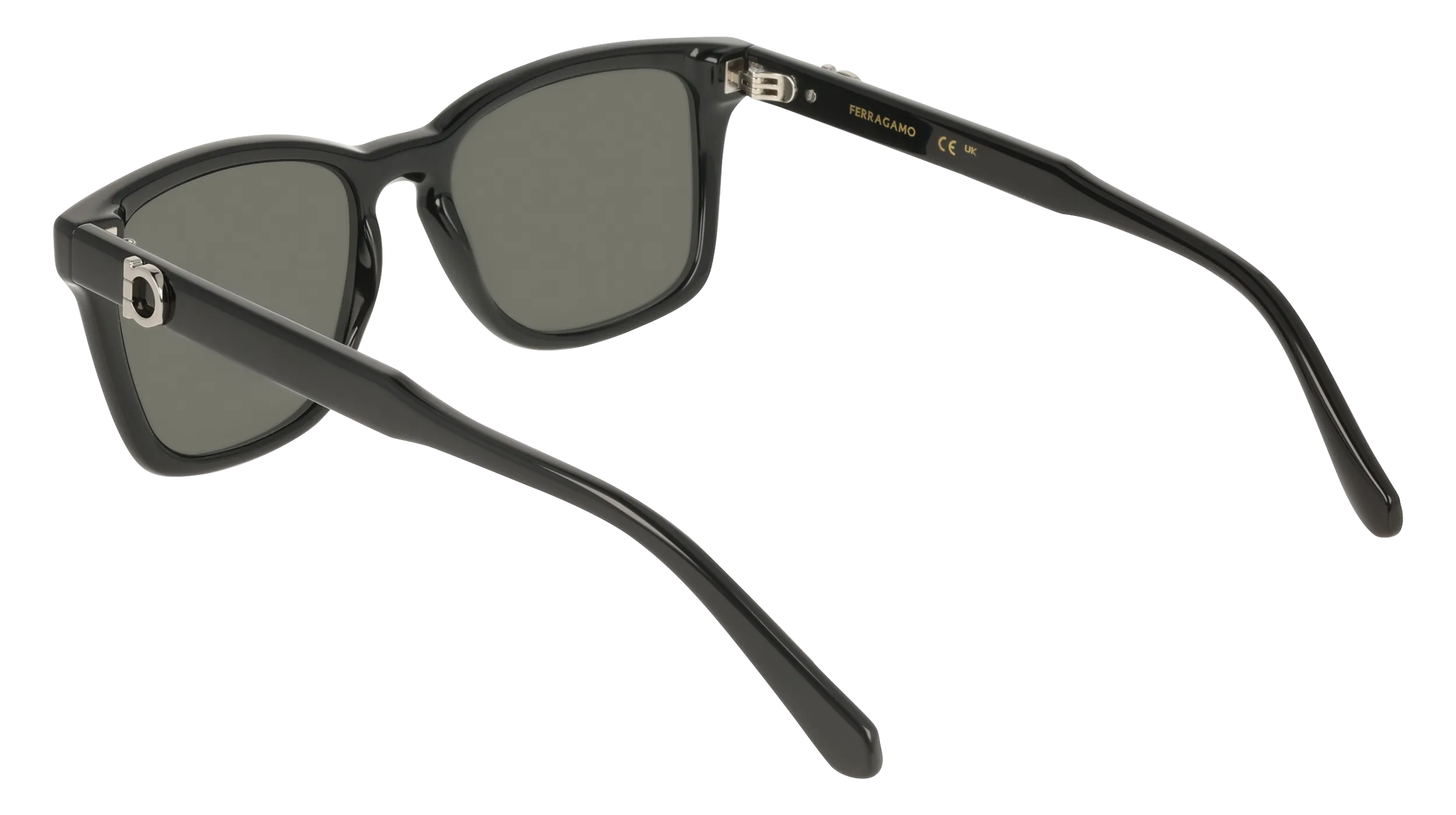 Ferragamo SF2086SE 001 Occhiali da sole Acetato Nero Grigio Squadrata Normale - immagine 4