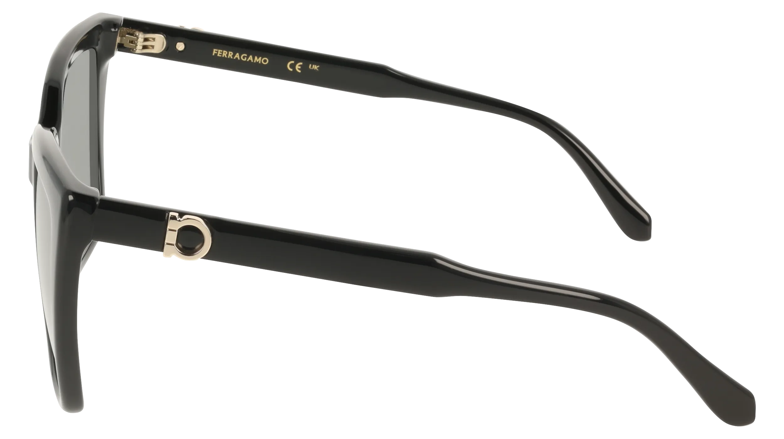 Ferragamo SF2085SE 001 Occhiali da sole Acetato Nero Grigio Squadrata Normale - immagine 3