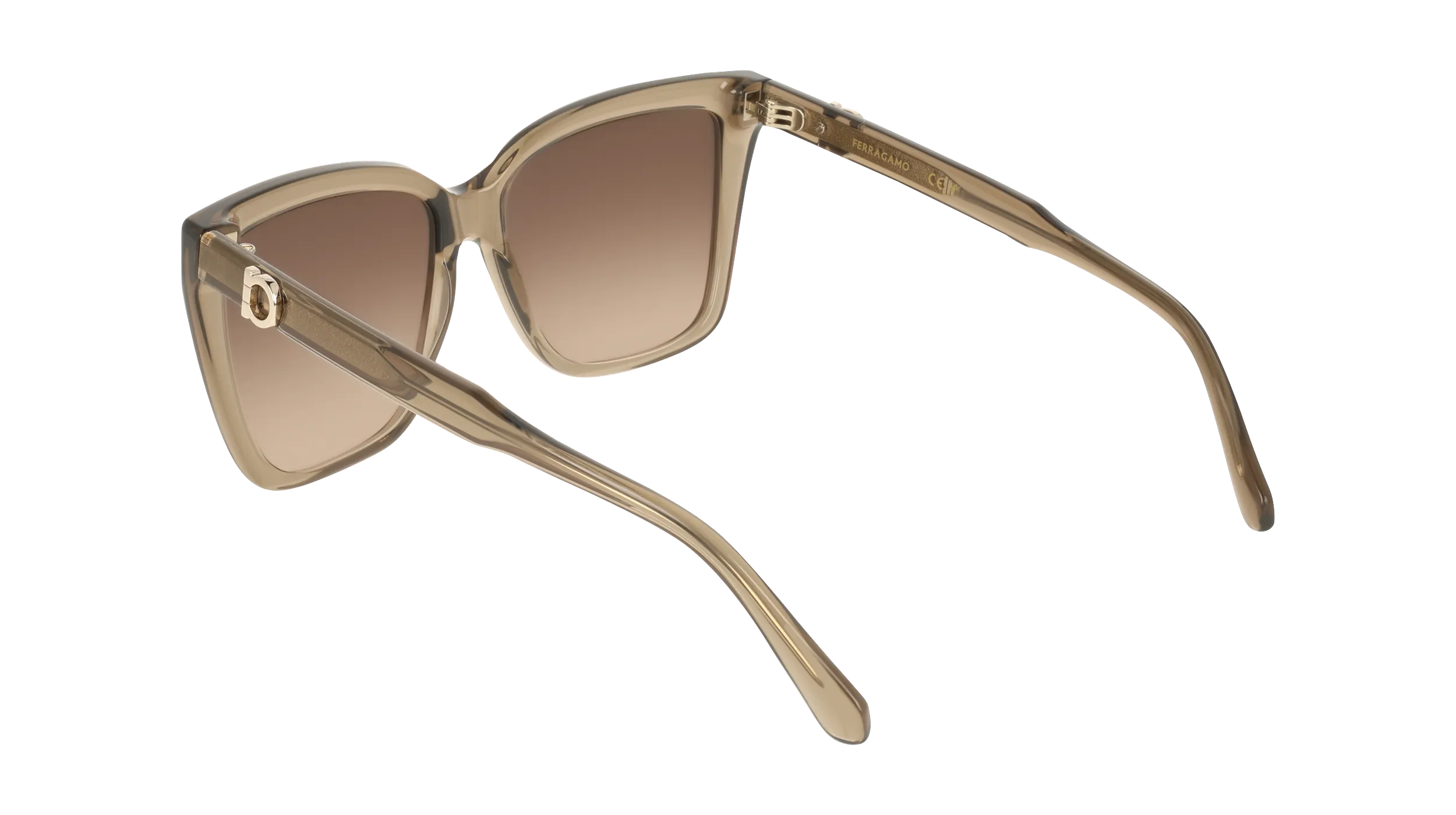 Ferragamo SF2085SE 232 Occhiali da sole Acetato Marrone Squadrata Normale - immagine 4