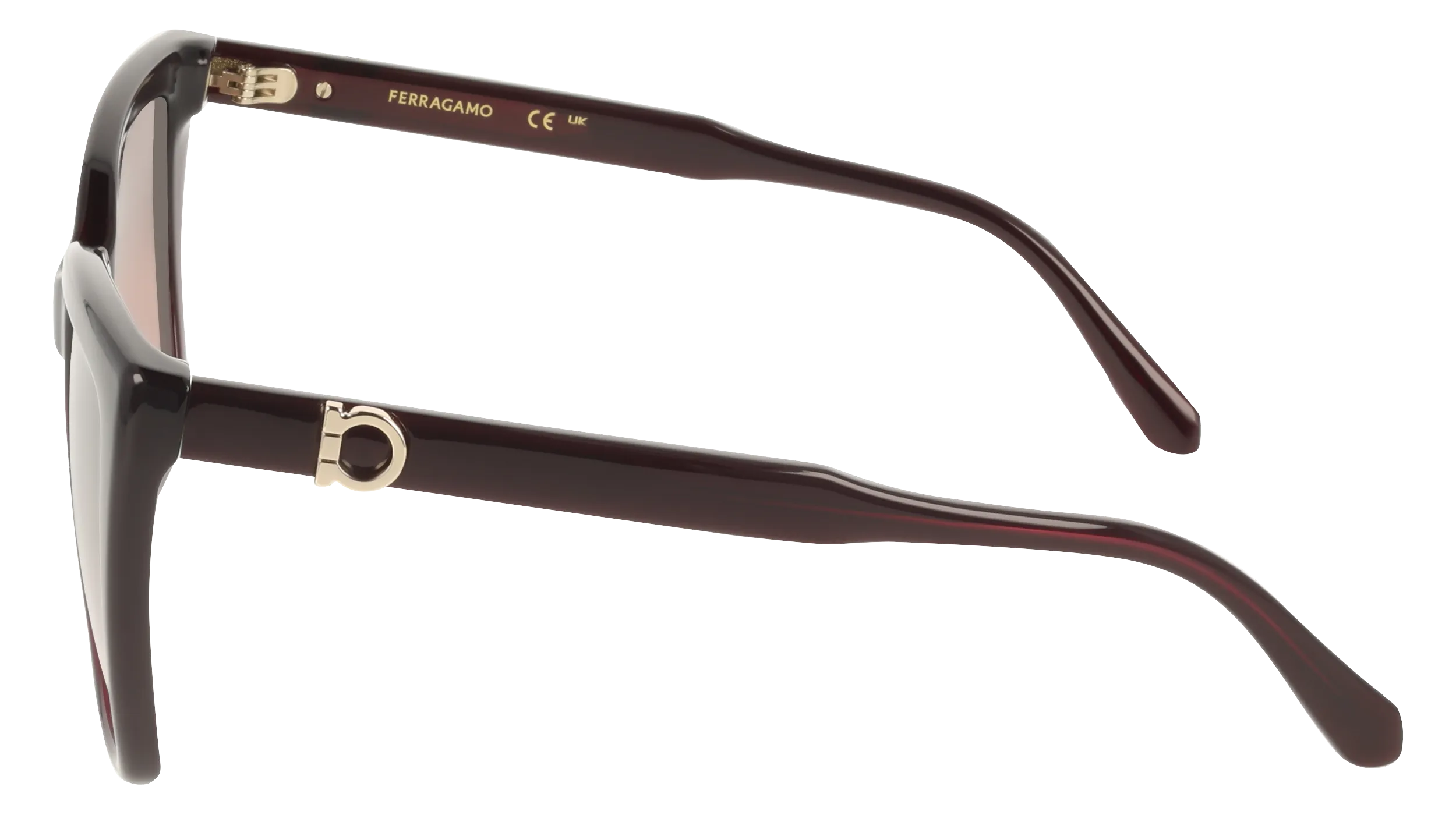 Ferragamo SF2085SE 665 Occhiali da sole Acetato Rosso Squadrata Normale - immagine 3