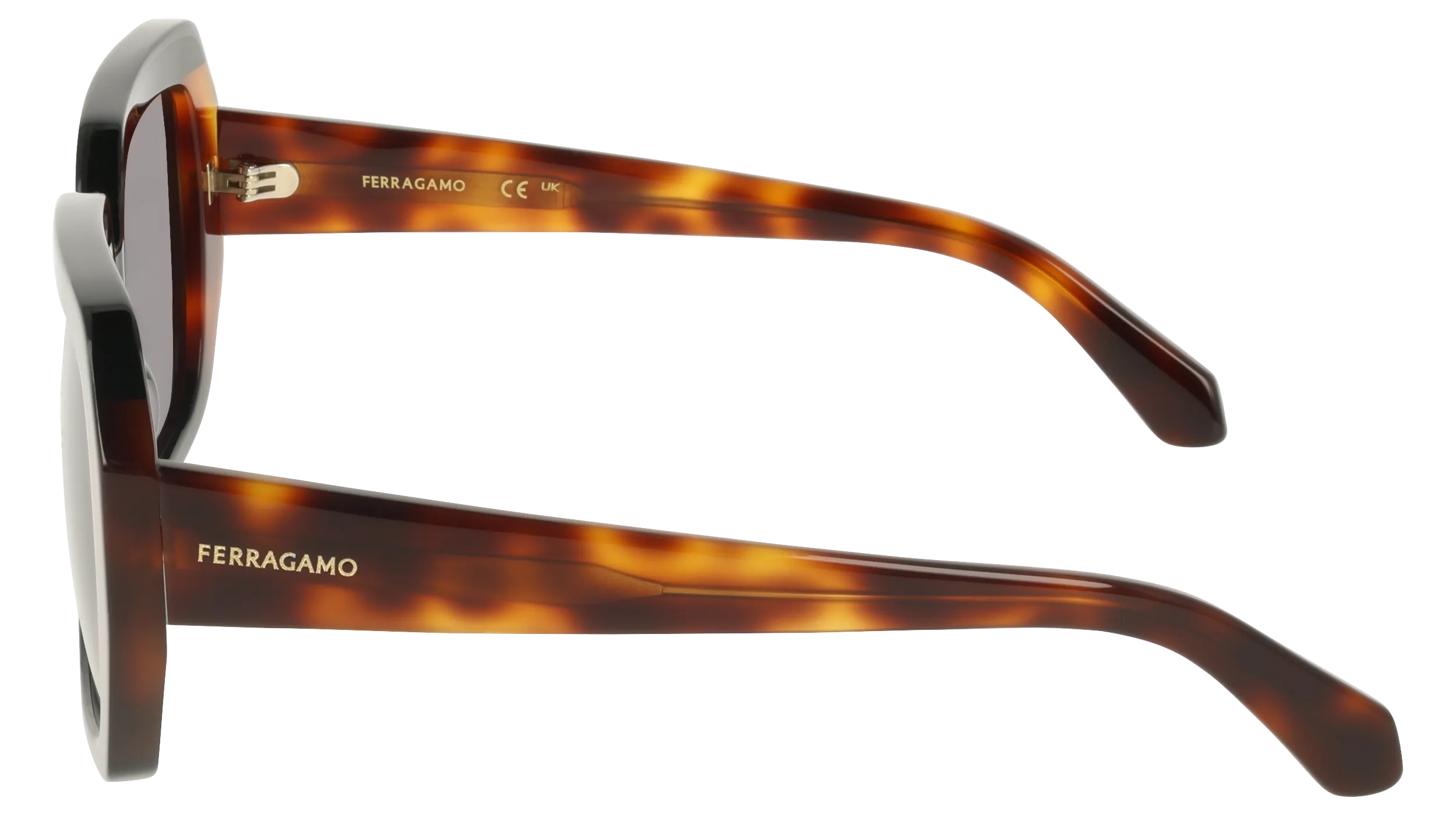 Ferragamo SF2081S 006 Occhiali da sole Acetato Nero Grigio Squadrata Normale - immagine 3