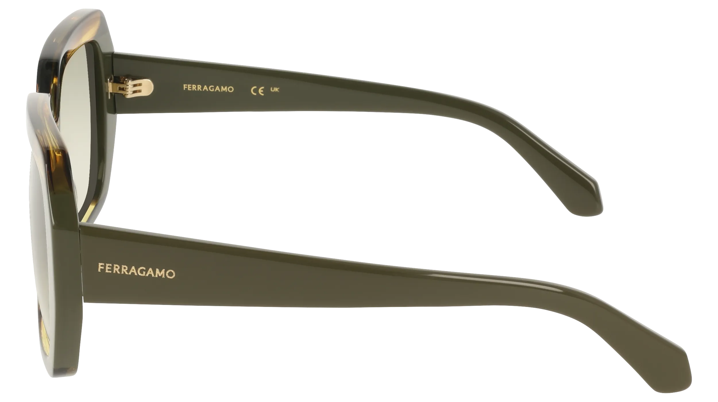 Ferragamo SF2081S 322 Occhiali da sole Acetato Squadrata Normale Sfumato - immagine 3
