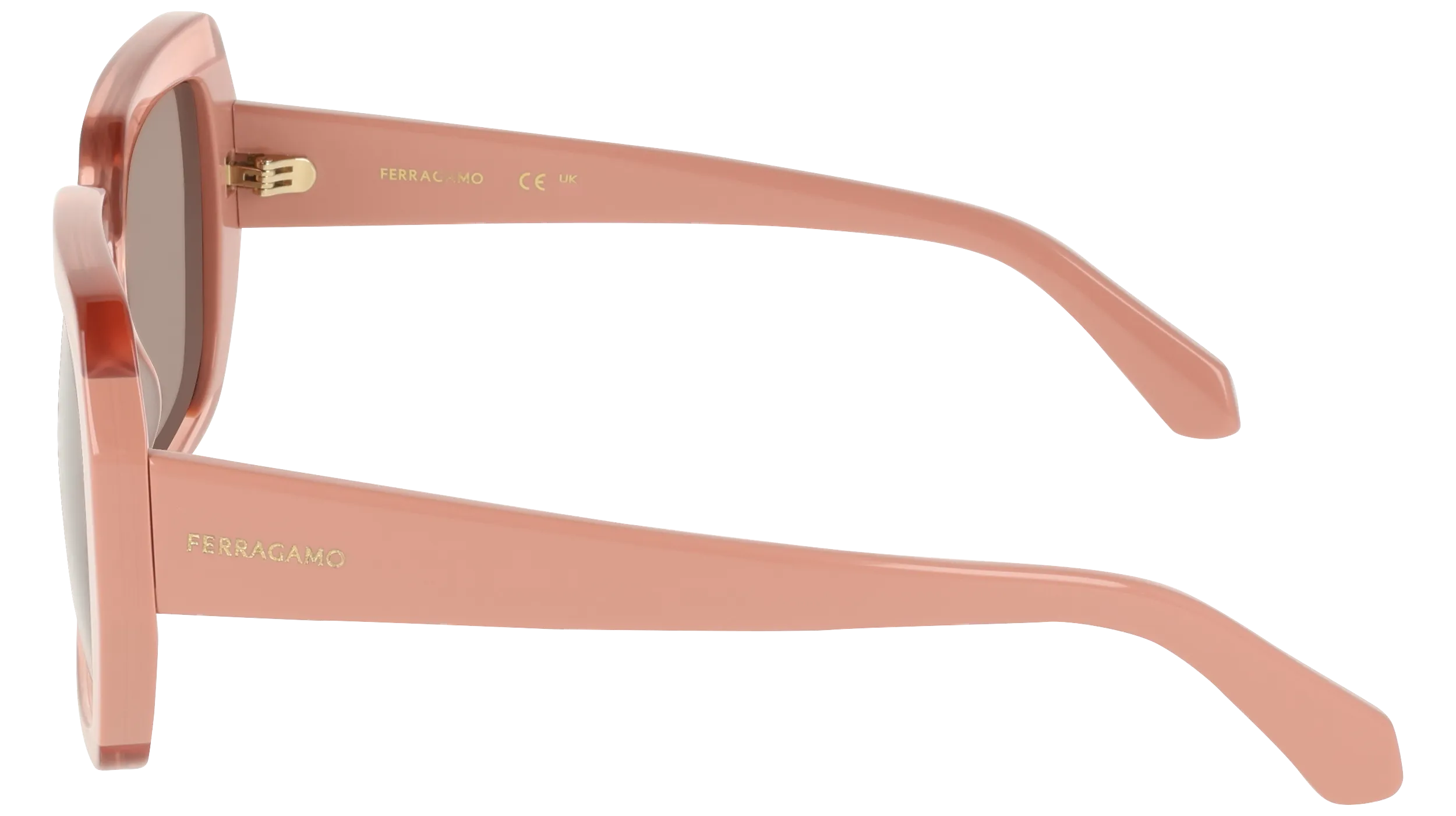 Ferragamo SF2081S 668 Occhiali da sole Acetato Marrone Squadrata Normale - immagine 3
