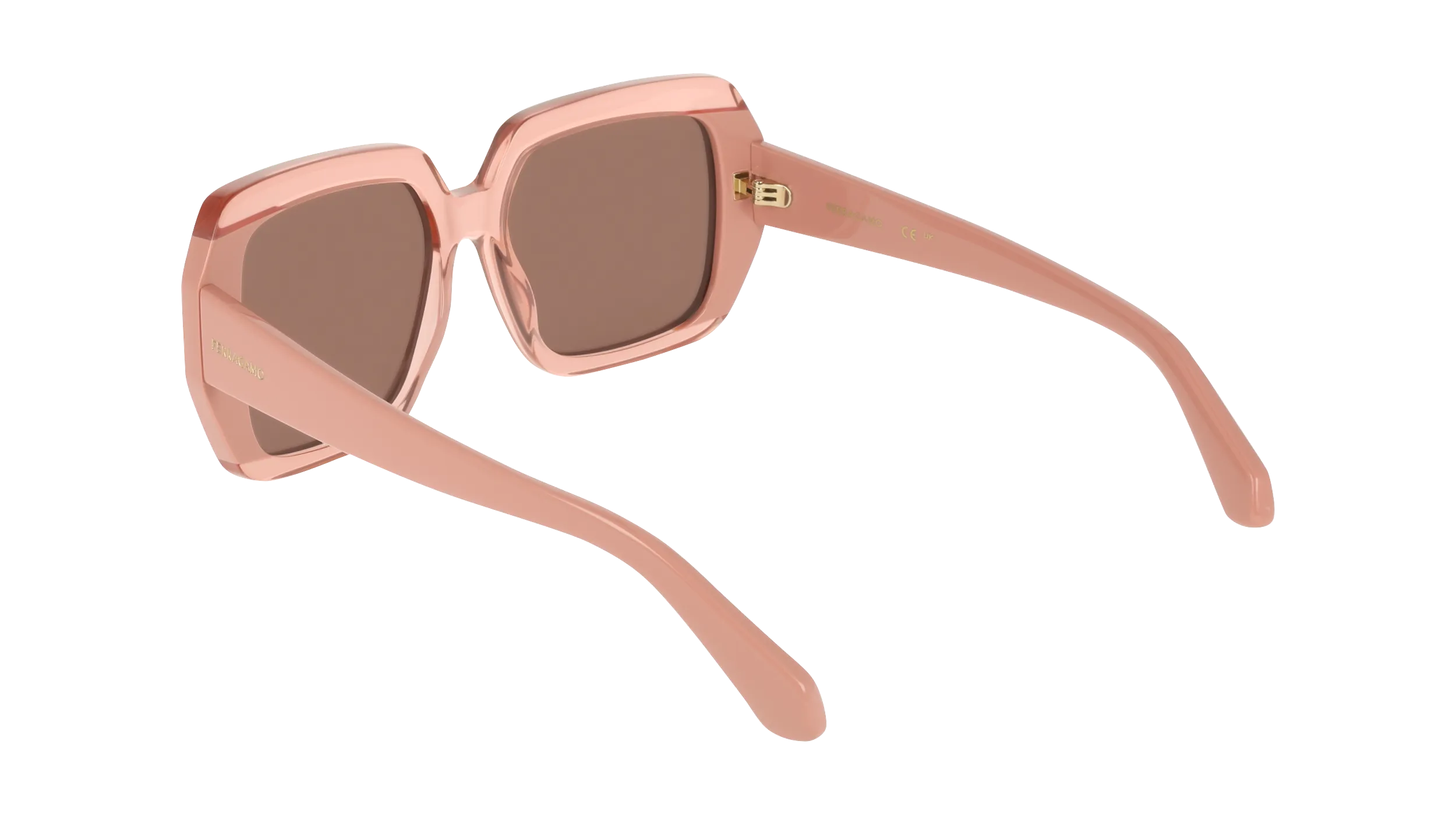 Ferragamo SF2081S 668 Occhiali da sole Acetato Marrone Squadrata Normale - immagine 4