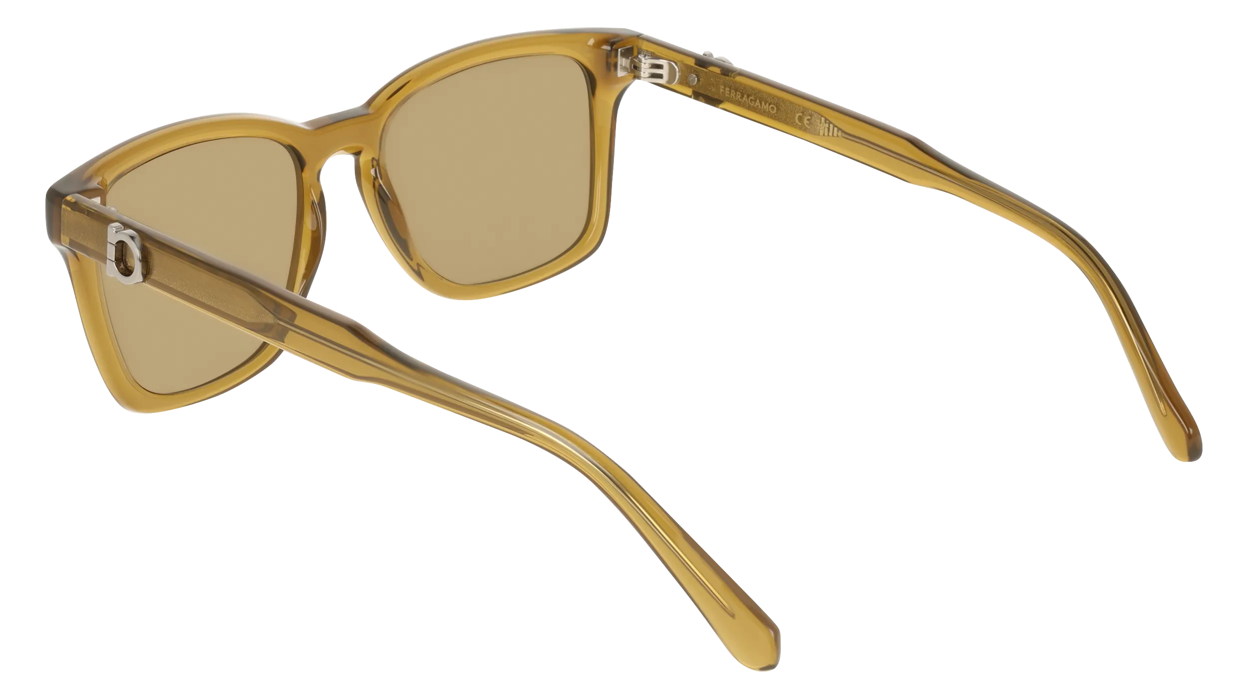Ferragamo SF2086SE 259 Occhiali da sole Acetato Beige Marrone Squadrata Normale - immagine 4