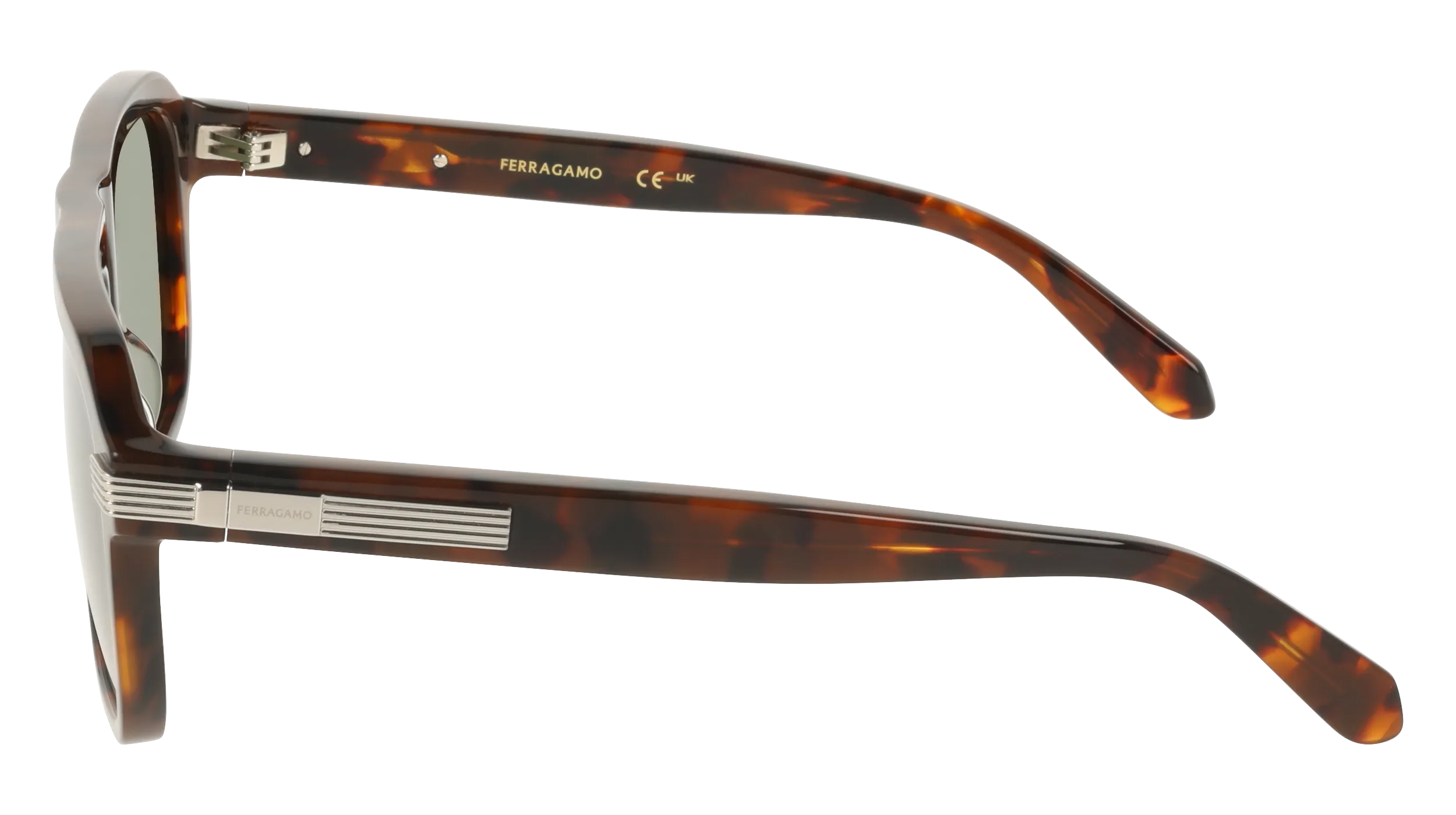 Ferragamo SF2087S 240 Occhiali da sole Acetato Havana Squadrata Normale - immagine 3