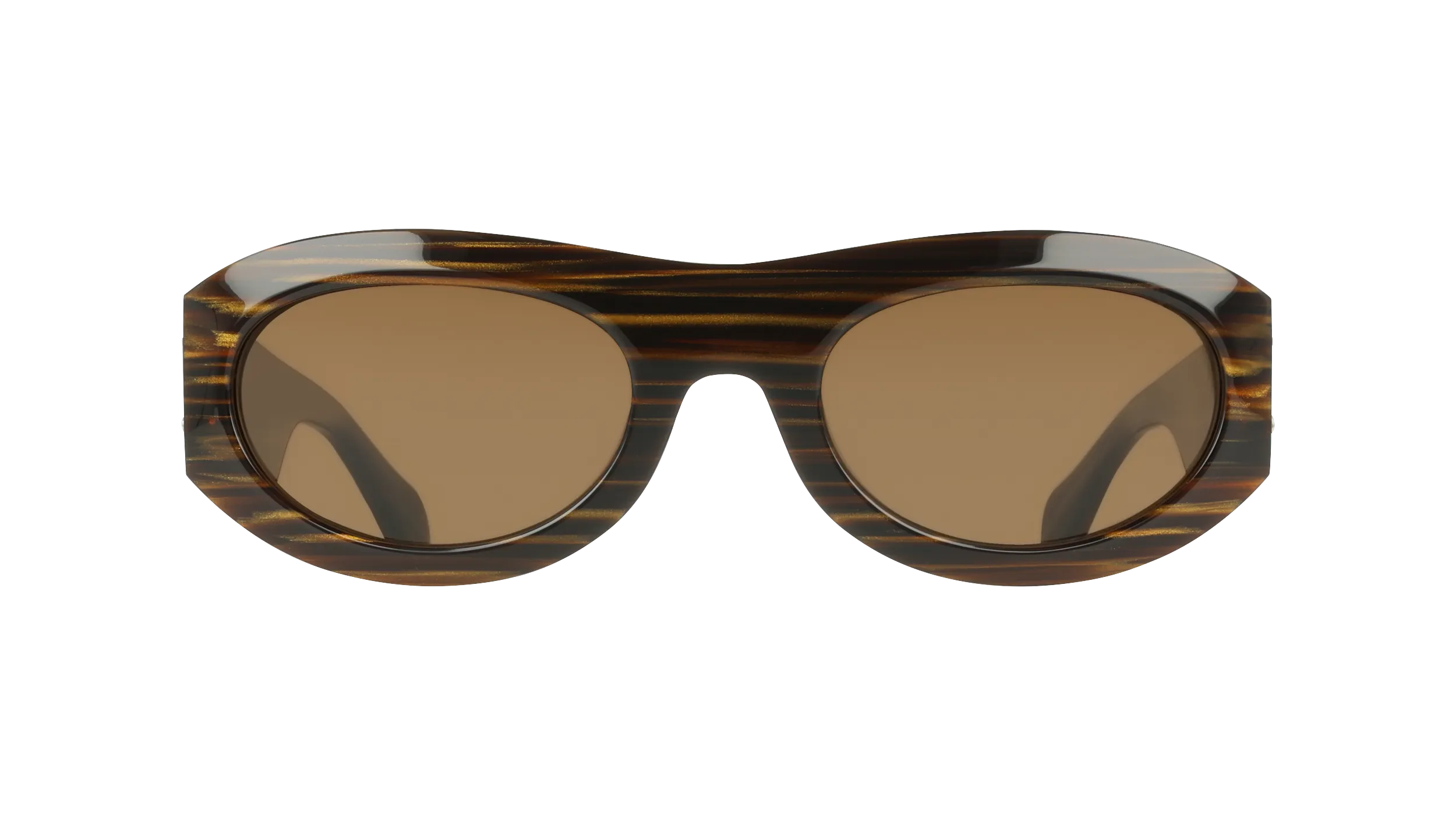 Ferragamo SF2082SE 223 Occhiali da sole Acetato Marrone Rotonda Normale - immagine 2