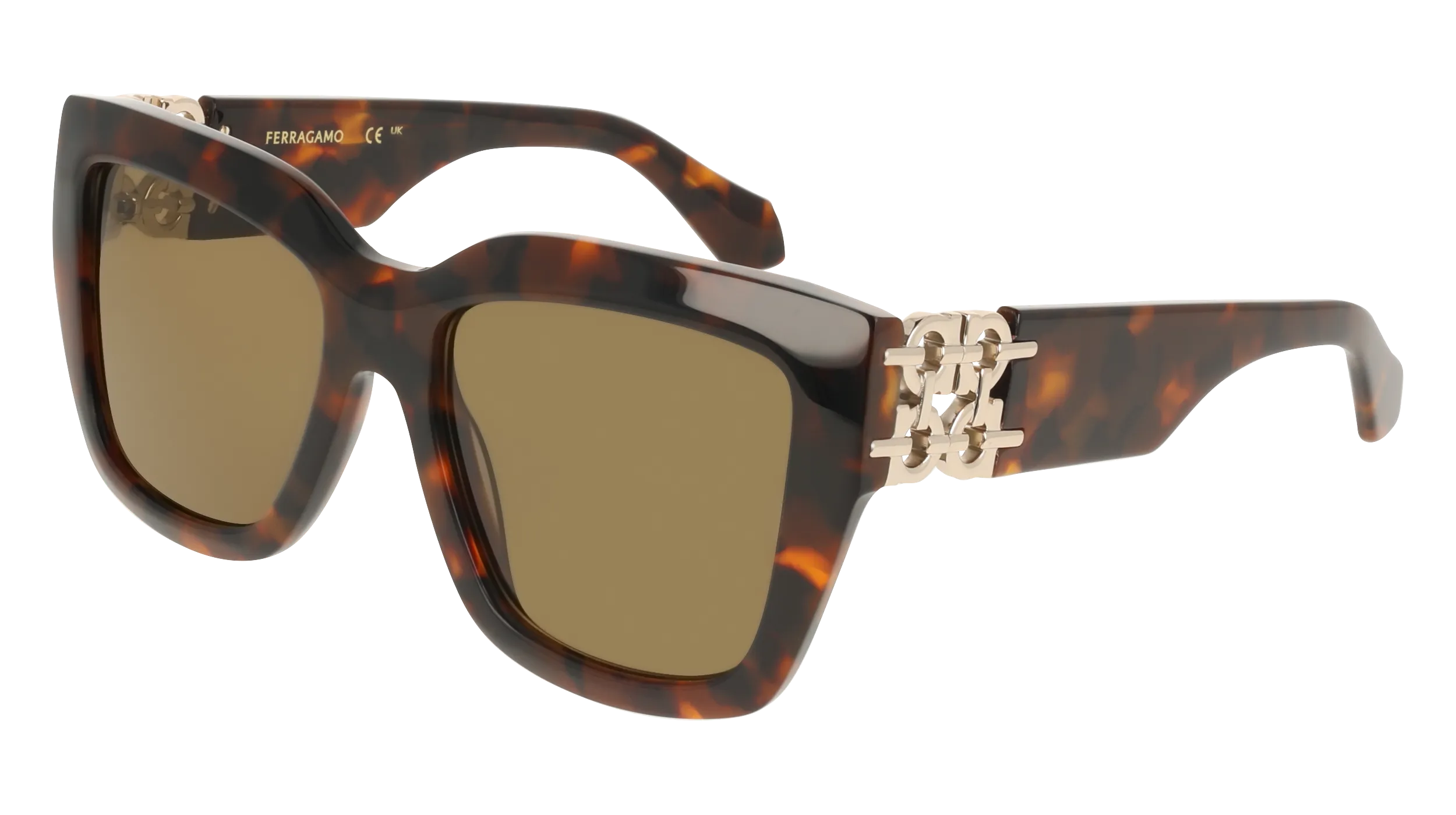 Ferragamo SF2083SE 219 Occhiali da sole Acetato Havana Marrone Squadrata Normale - immagine 1