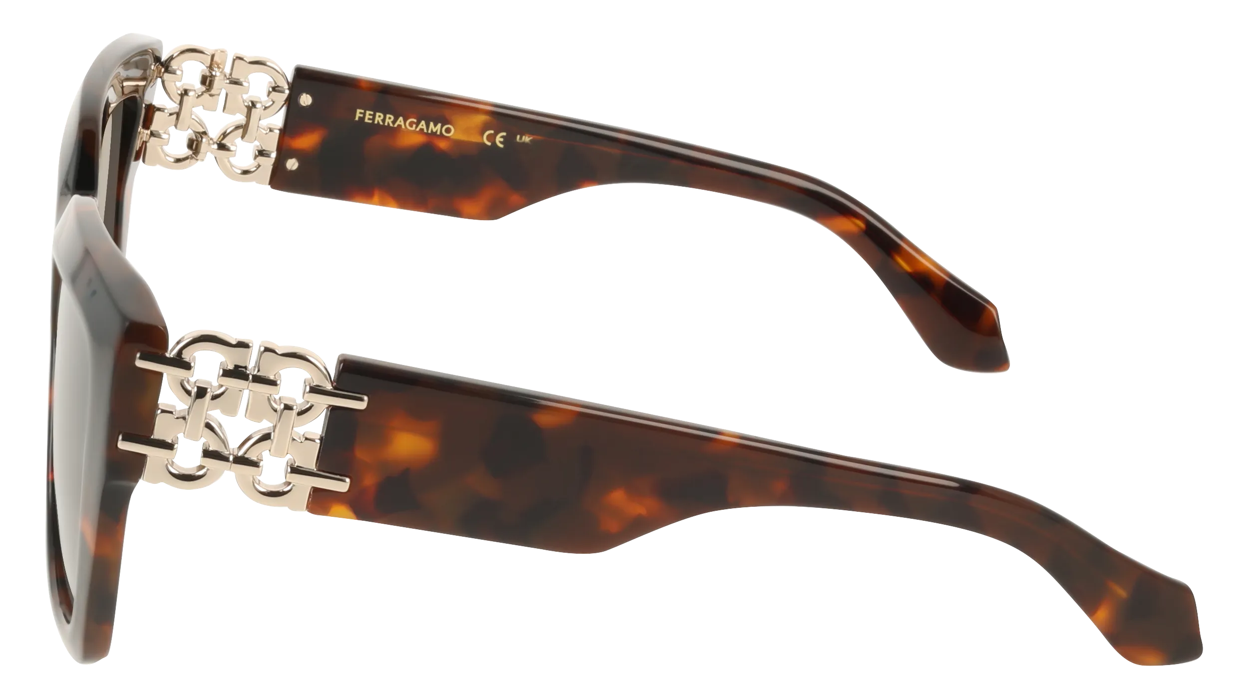 Ferragamo SF2083SE 219 Occhiali da sole Acetato Havana Marrone Squadrata Normale - immagine 3