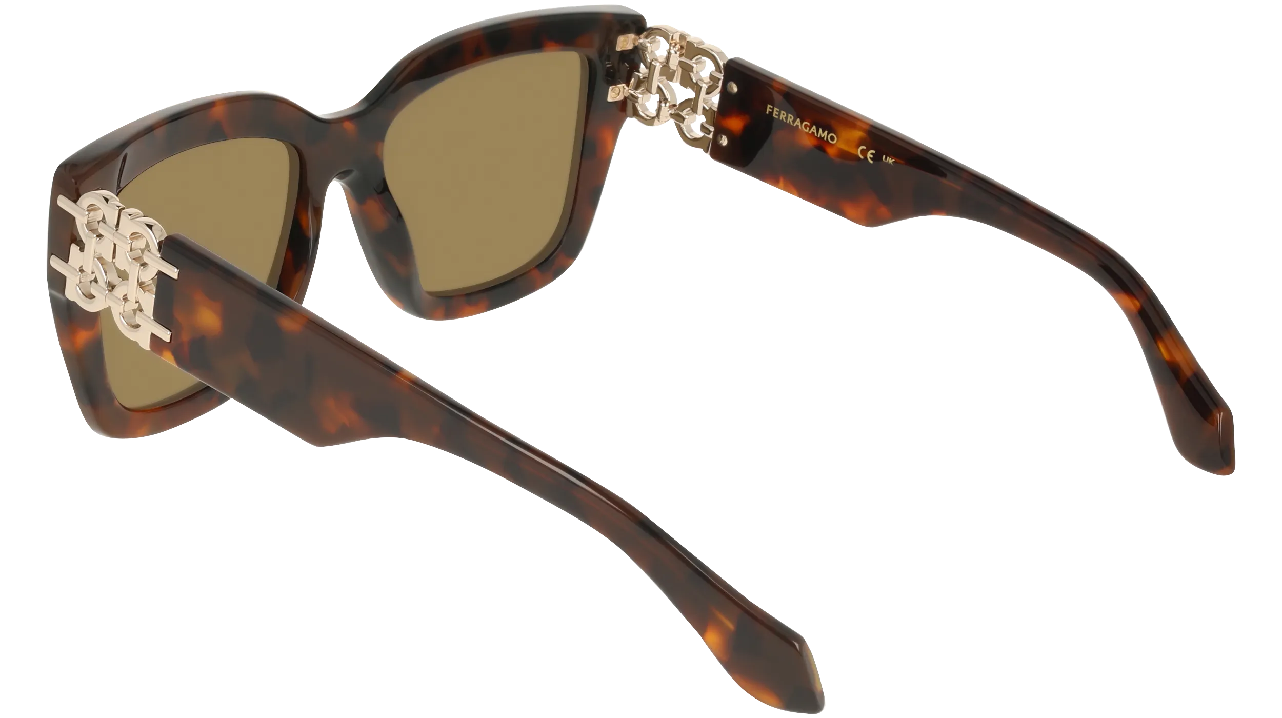 Ferragamo SF2083SE 219 Occhiali da sole Acetato Havana Marrone Squadrata Normale - immagine 4
