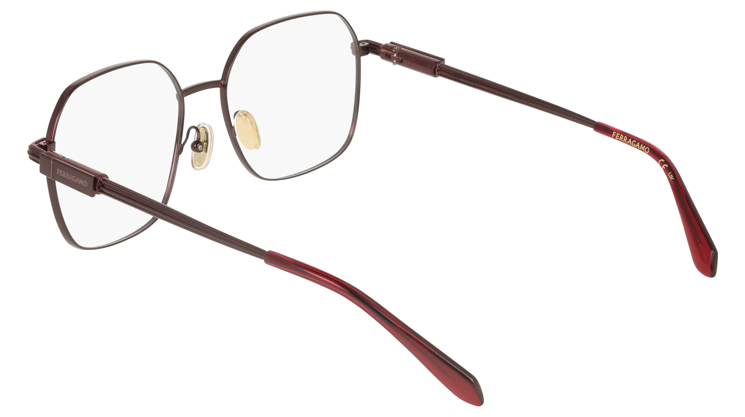 Ferragamo SF2239 606 Montature da vista Metallo Rosso Squadrata Normale - immagine 4
