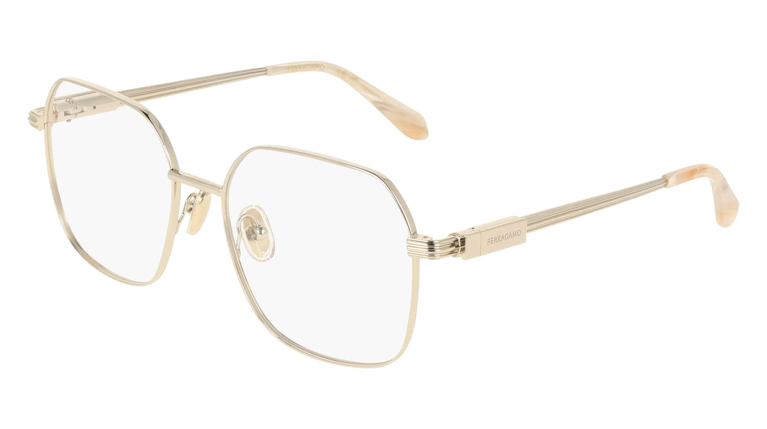 Ferragamo SF2239 710 Montature da vista Metallo Oro Squadrata Normale - immagine 1