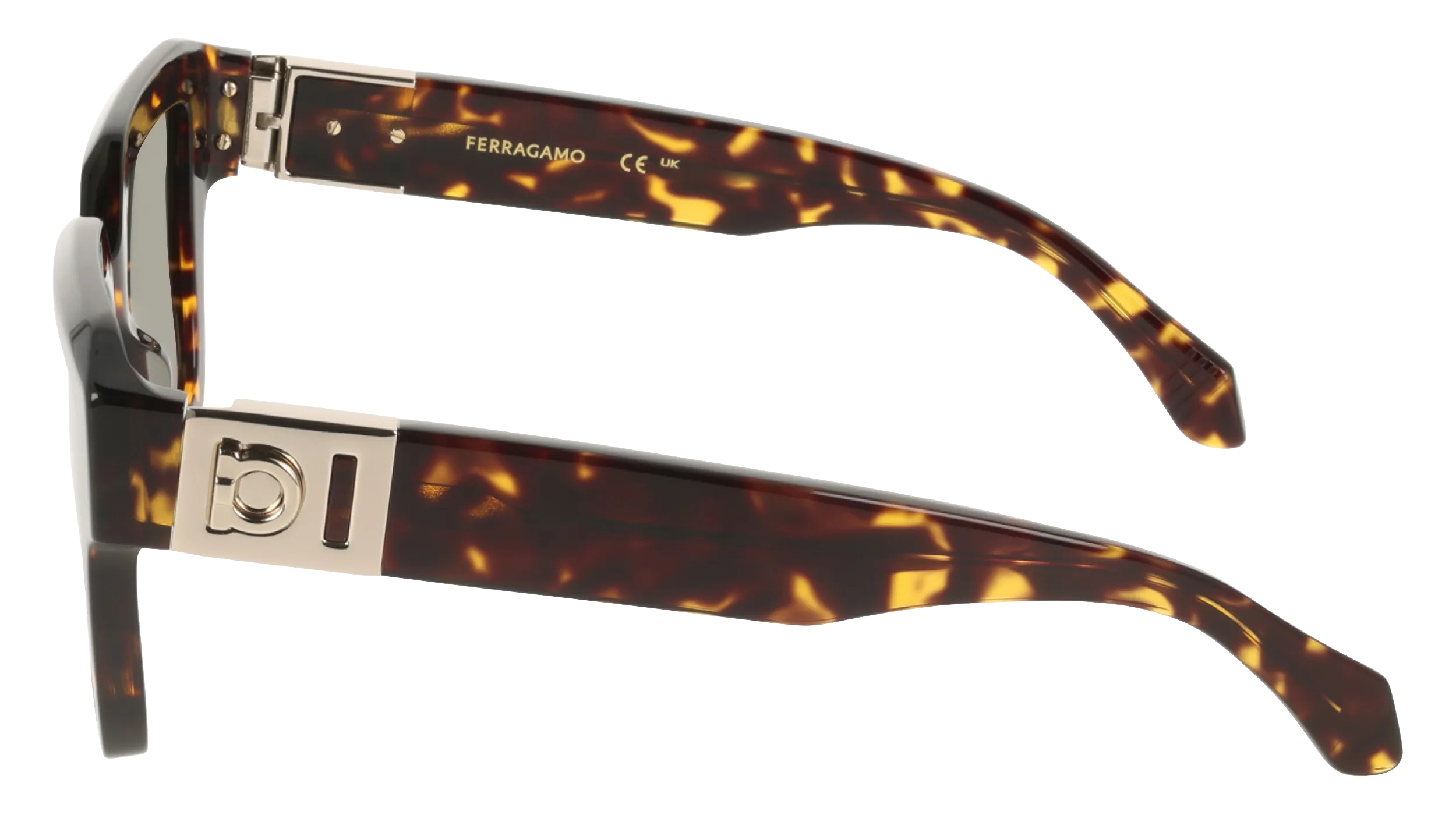 Ferragamo SF2084S 242 Occhiali da sole Acetato Havana Squadrata Normale - immagine 3