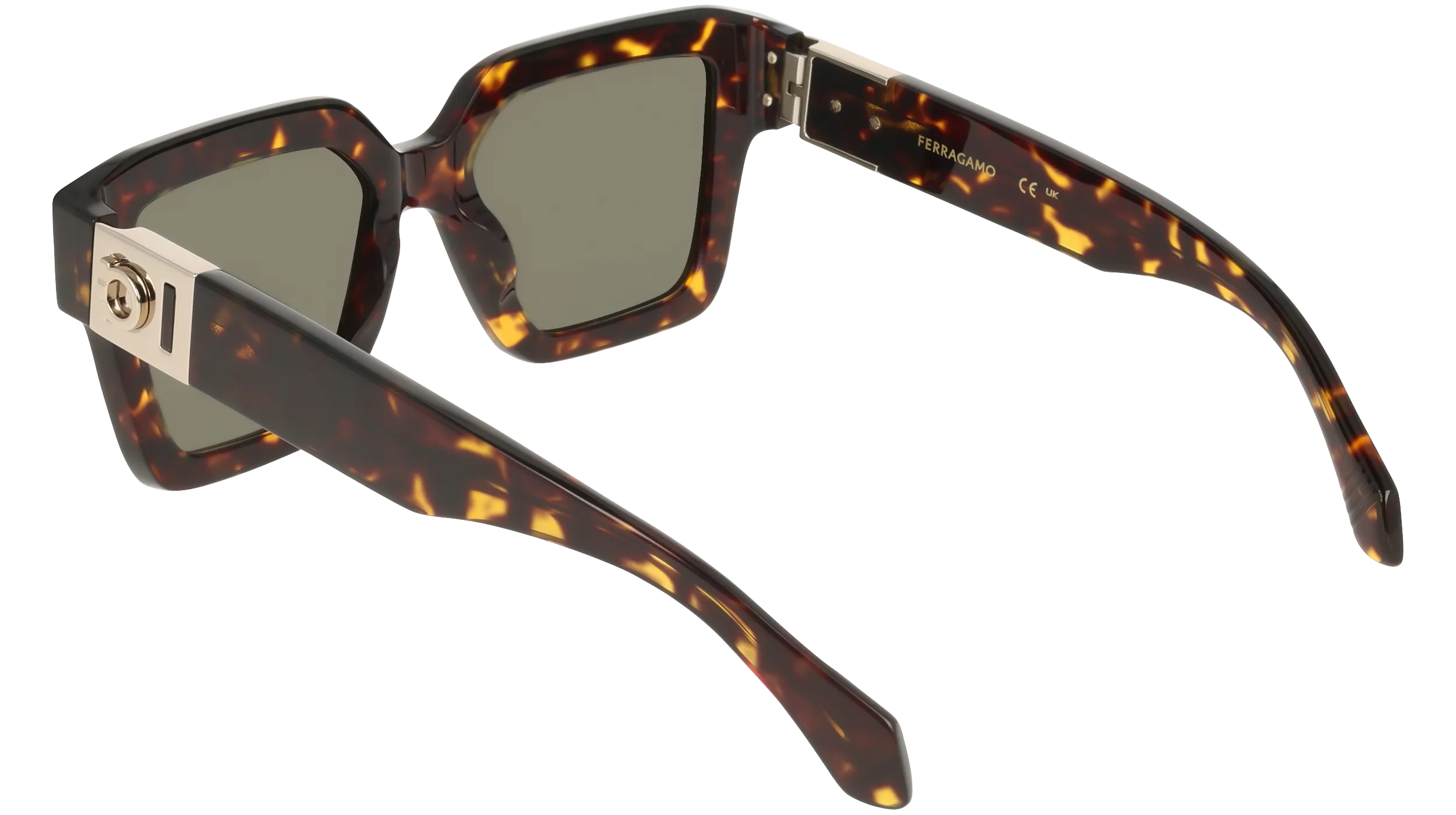 Ferragamo SF2084S 242 Occhiali da sole Acetato Havana Squadrata Normale - immagine 4