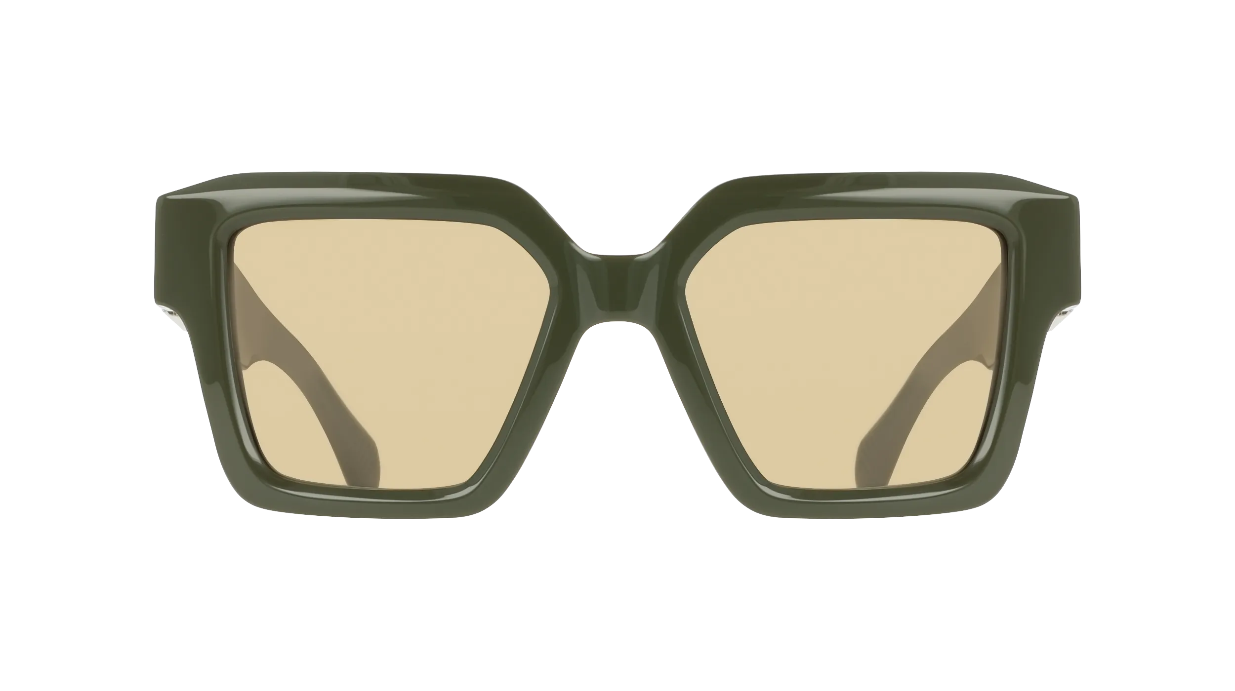 Ferragamo SF2084S 320 Occhiali da sole Acetato Verde Marrone Squadrata Normale - immagine 2