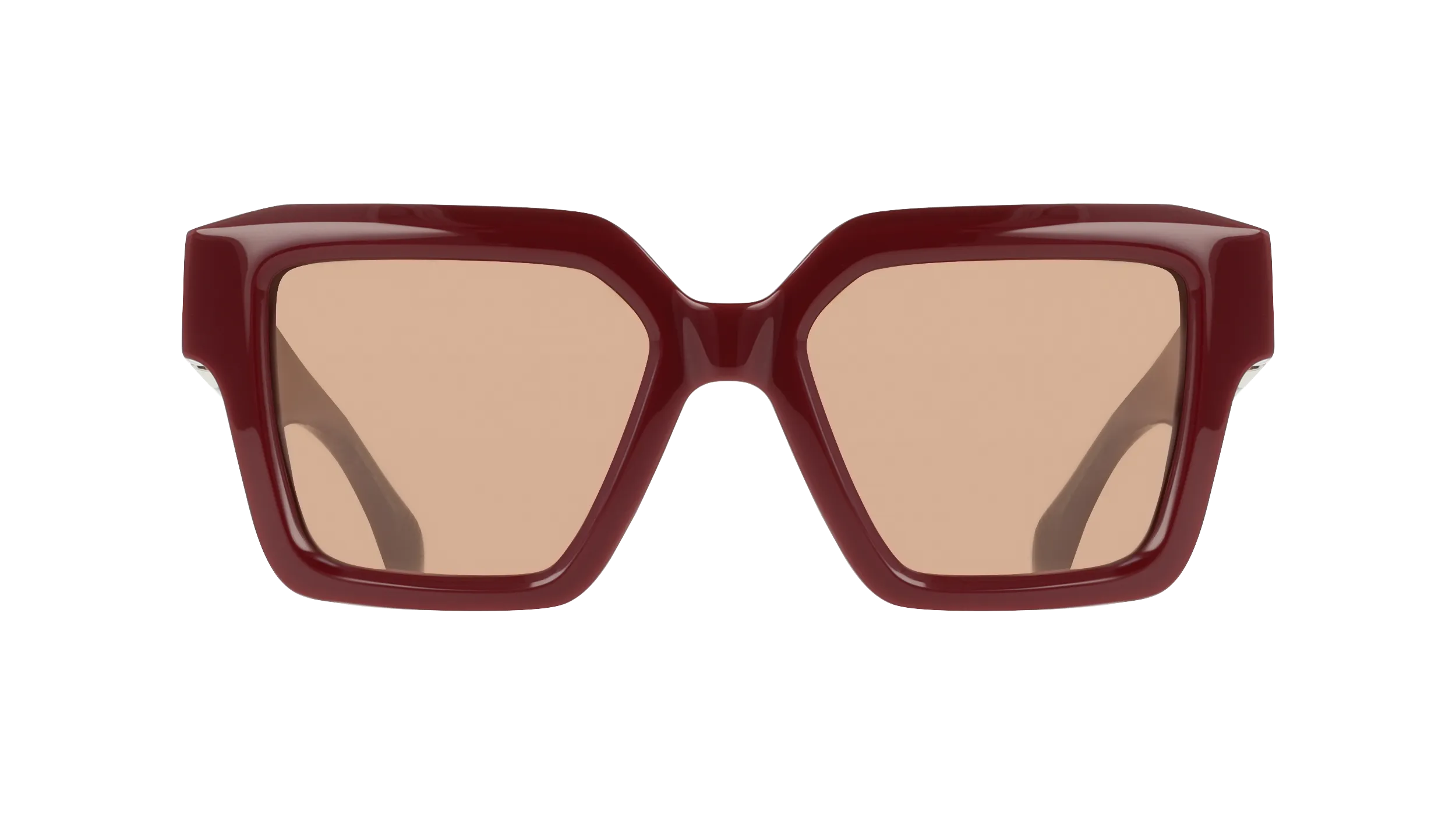 Ferragamo SF2084S 606 Occhiali da sole Acetato Bordeaux Marrone Squadrata Normale - immagine 2