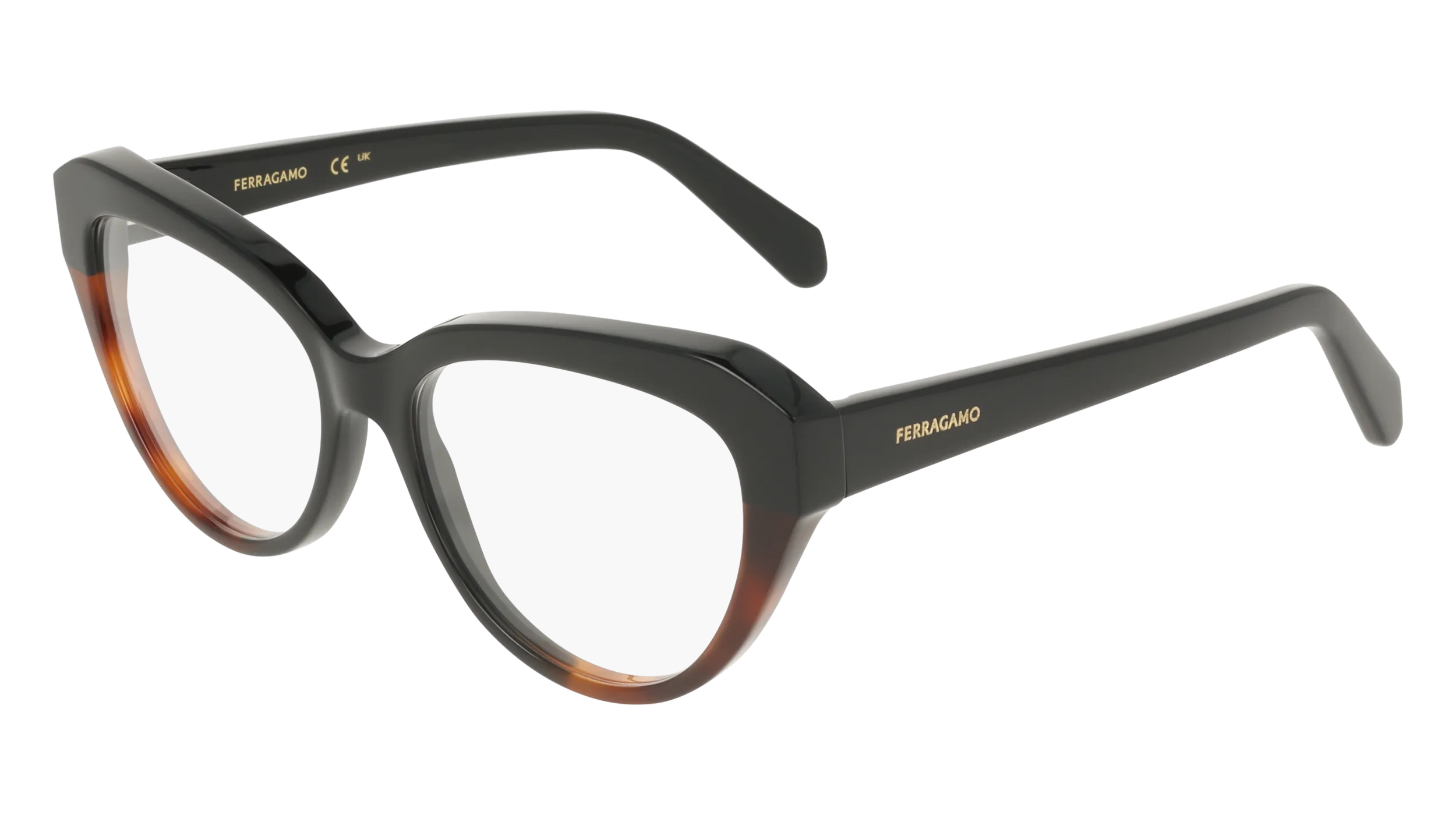 Ferragamo SF3046 006 Montature da vista Acetato Nero Cat Eye Normale - immagine 1