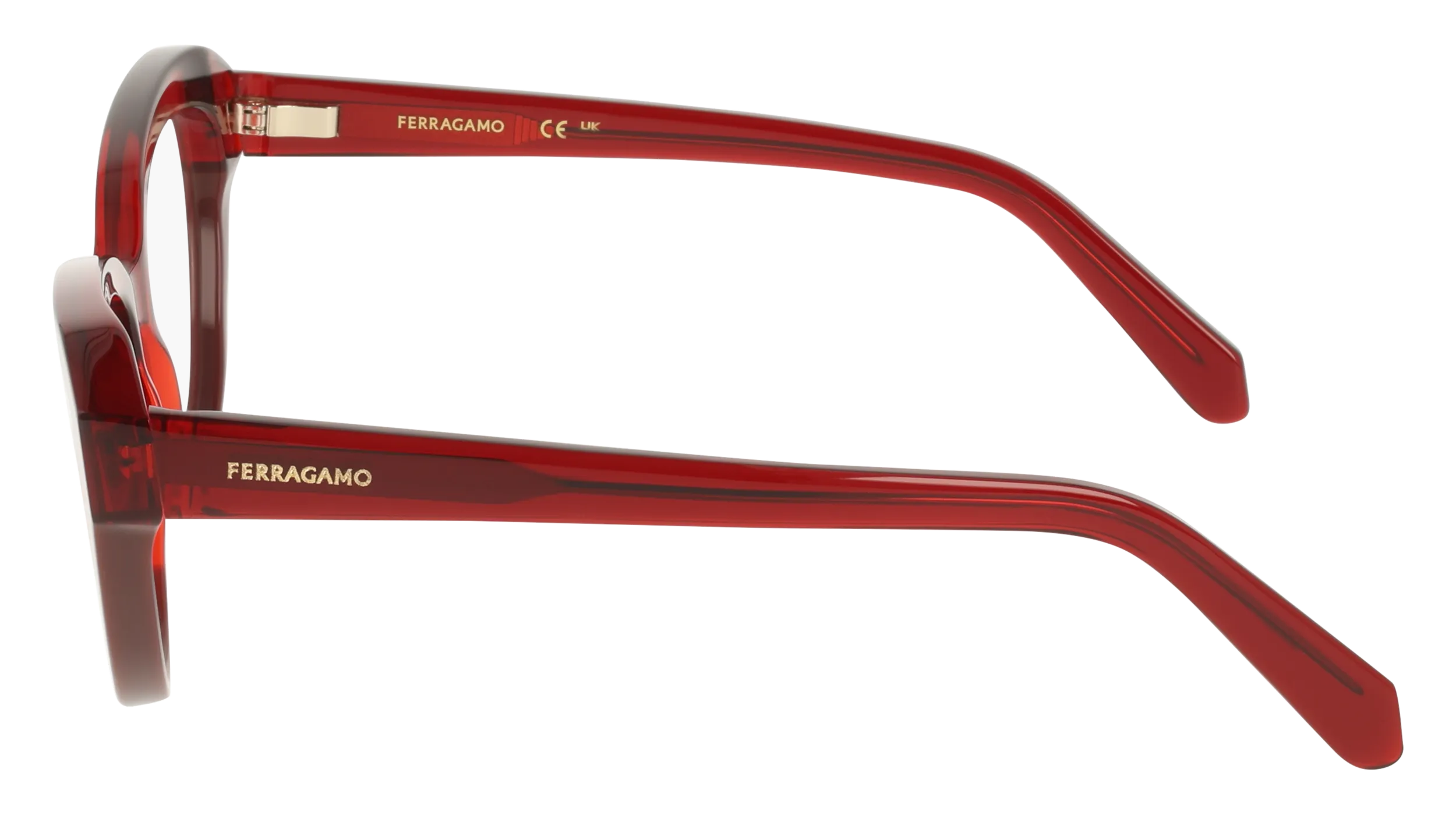 Ferragamo SF3046 618 Montature da vista Acetato Bordeaux Cat Eye Normale - immagine 3
