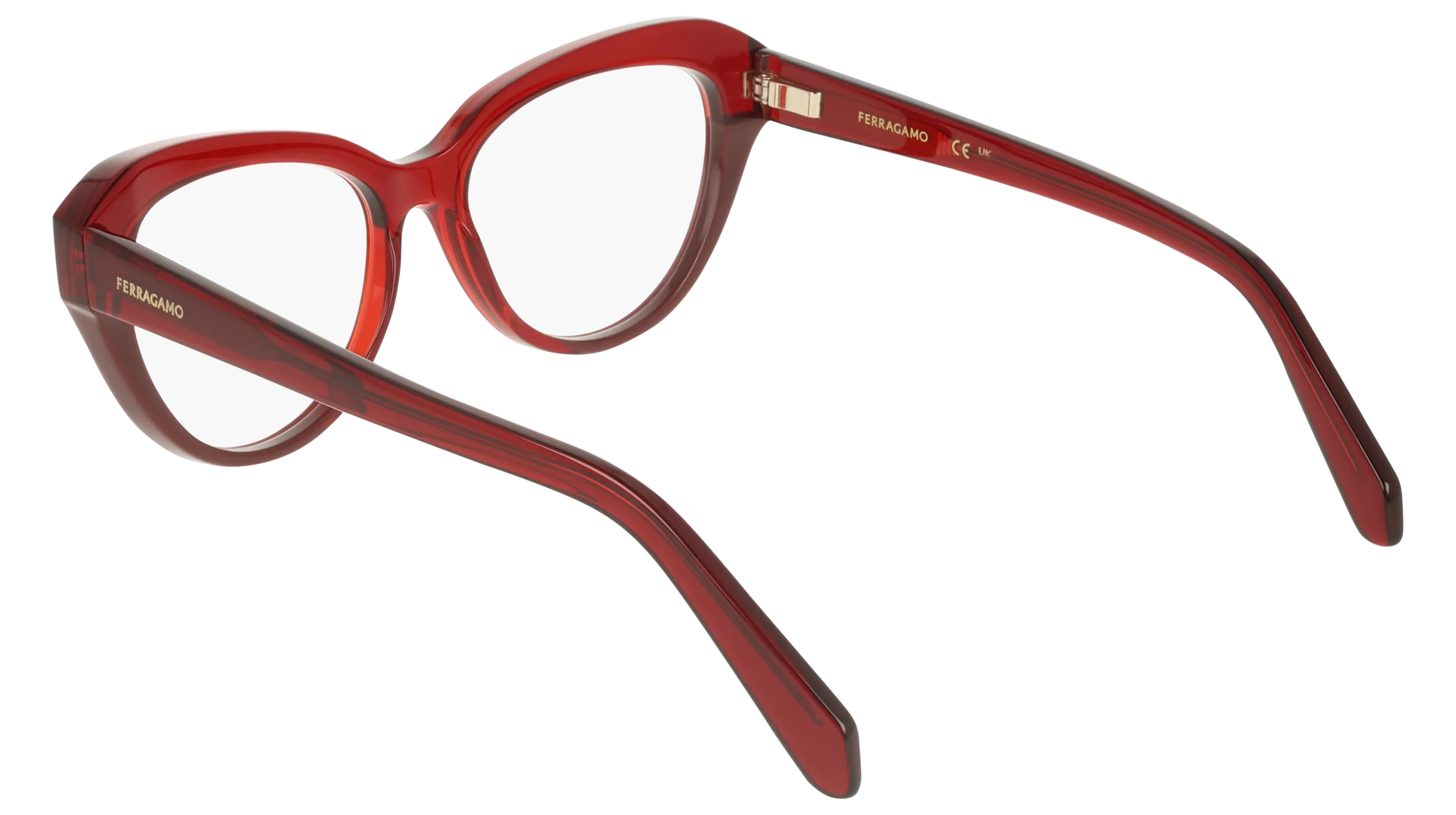 Ferragamo SF3046 618 Montature da vista Acetato Bordeaux Cat Eye Normale - immagine 4