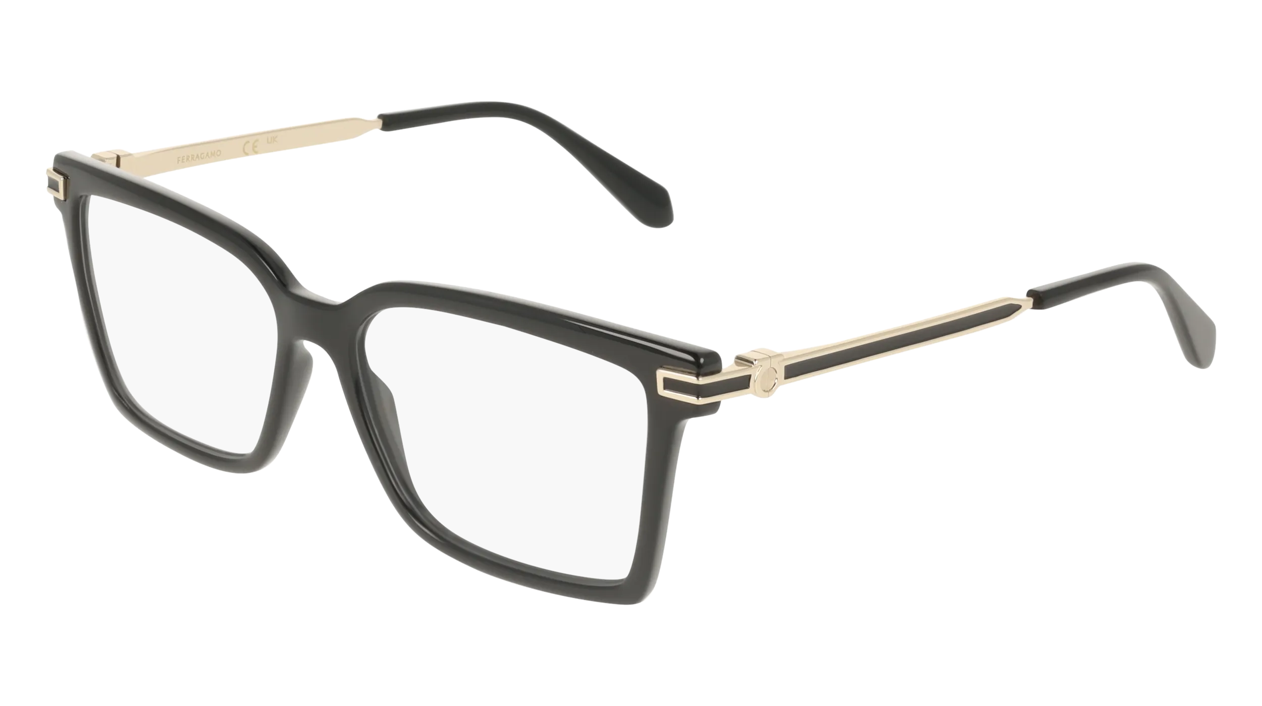 Ferragamo SF3039 001 Montature da vista Acetato Nero Squadrata Normale - immagine 1