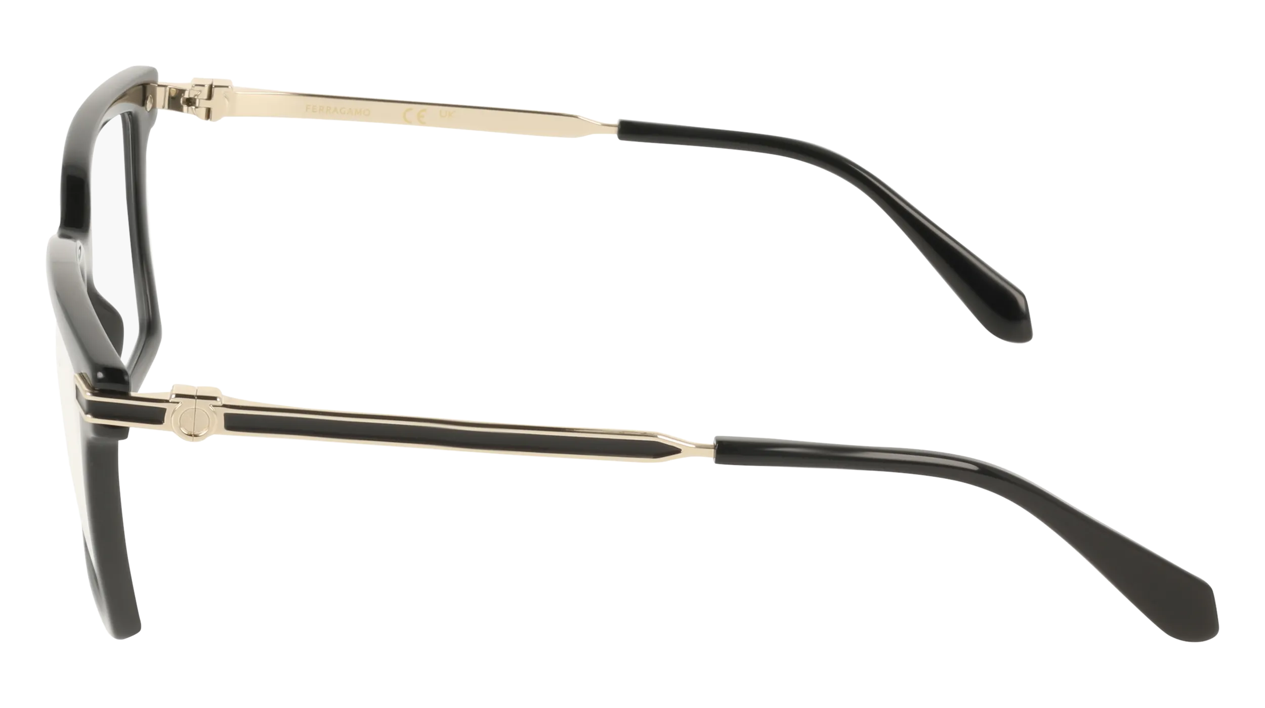 Ferragamo SF3039 001 Montature da vista Acetato Nero Squadrata Normale - immagine 3