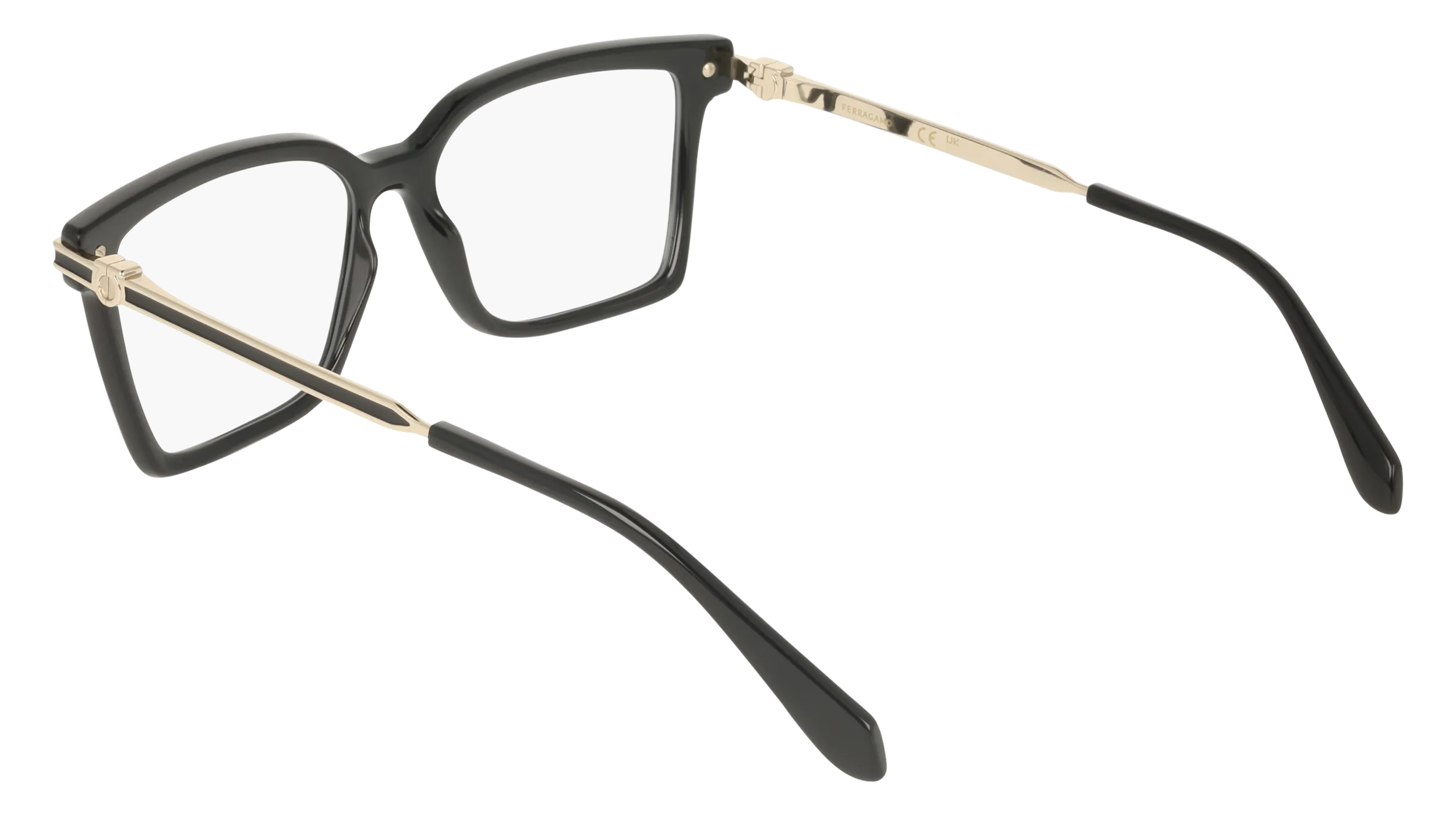 Ferragamo SF3039 001 Montature da vista Acetato Nero Squadrata Normale - immagine 4