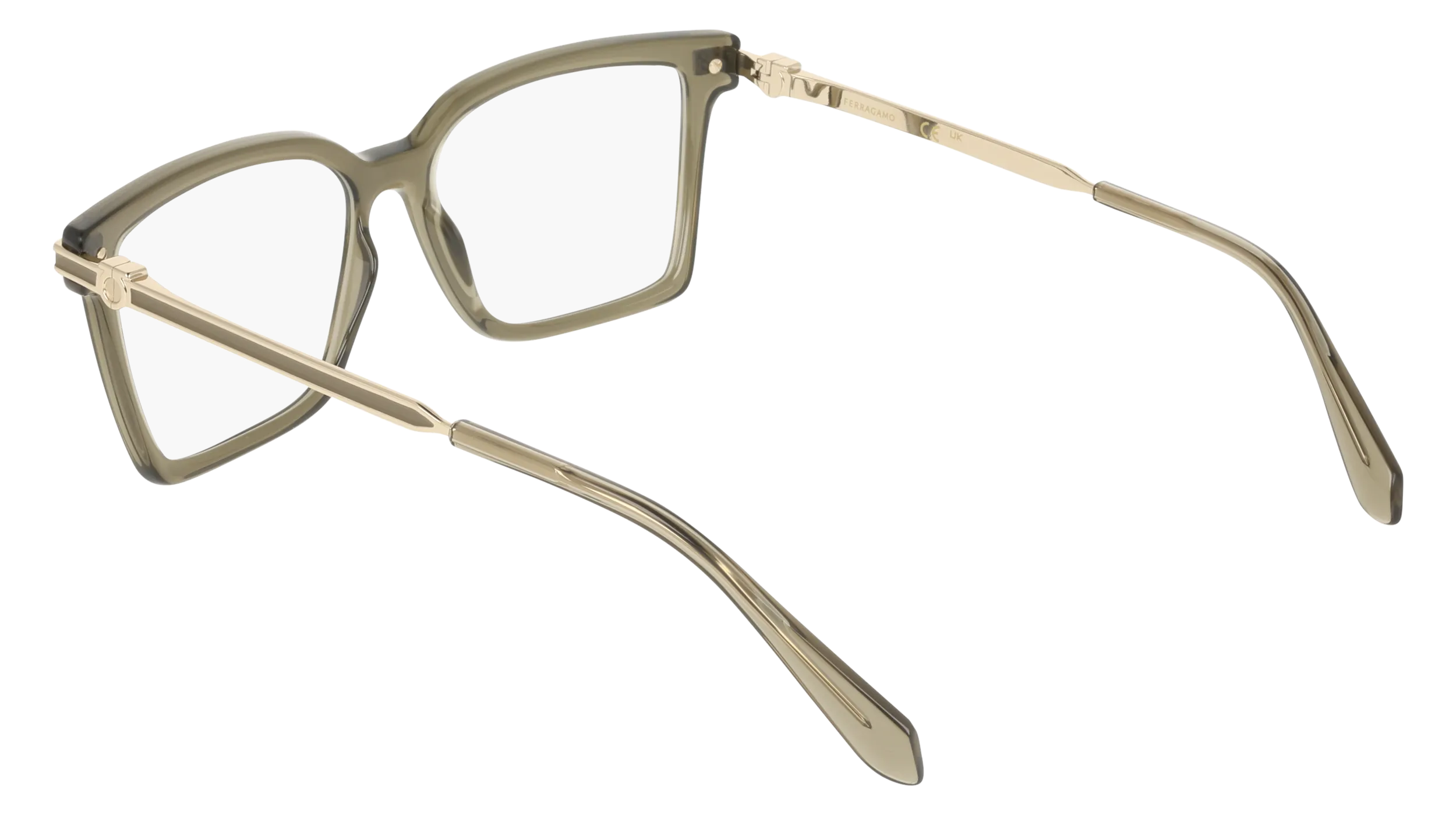 Ferragamo SF3039 320 Montature da vista Acetato Verde Squadrata Normale - immagine 4