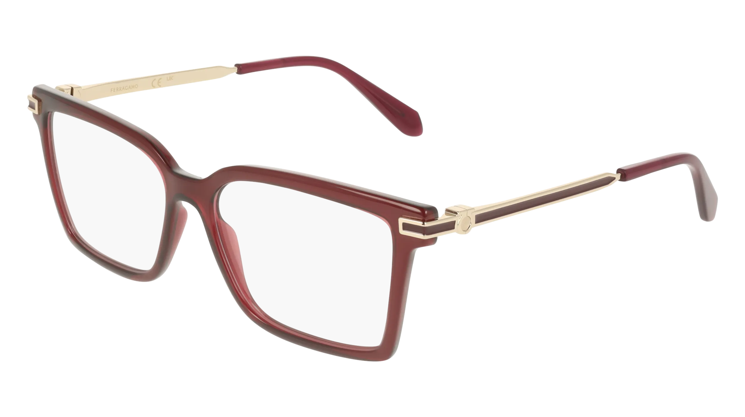 Ferragamo SF3039 612 Montature da vista Acetato Bordeaux Squadrata Normale - immagine 1