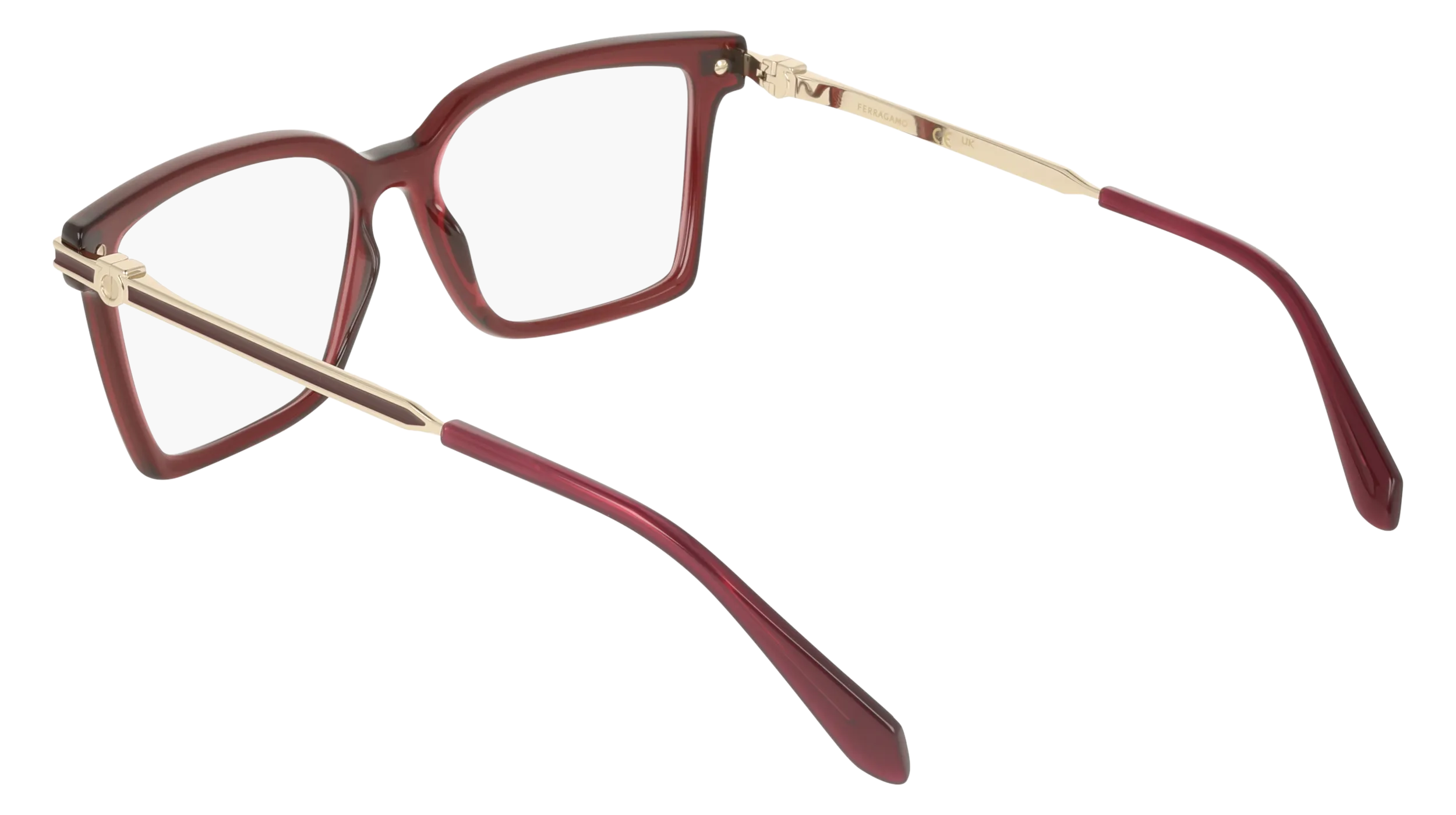 Ferragamo SF3039 612 Montature da vista Acetato Bordeaux Squadrata Normale - immagine 4