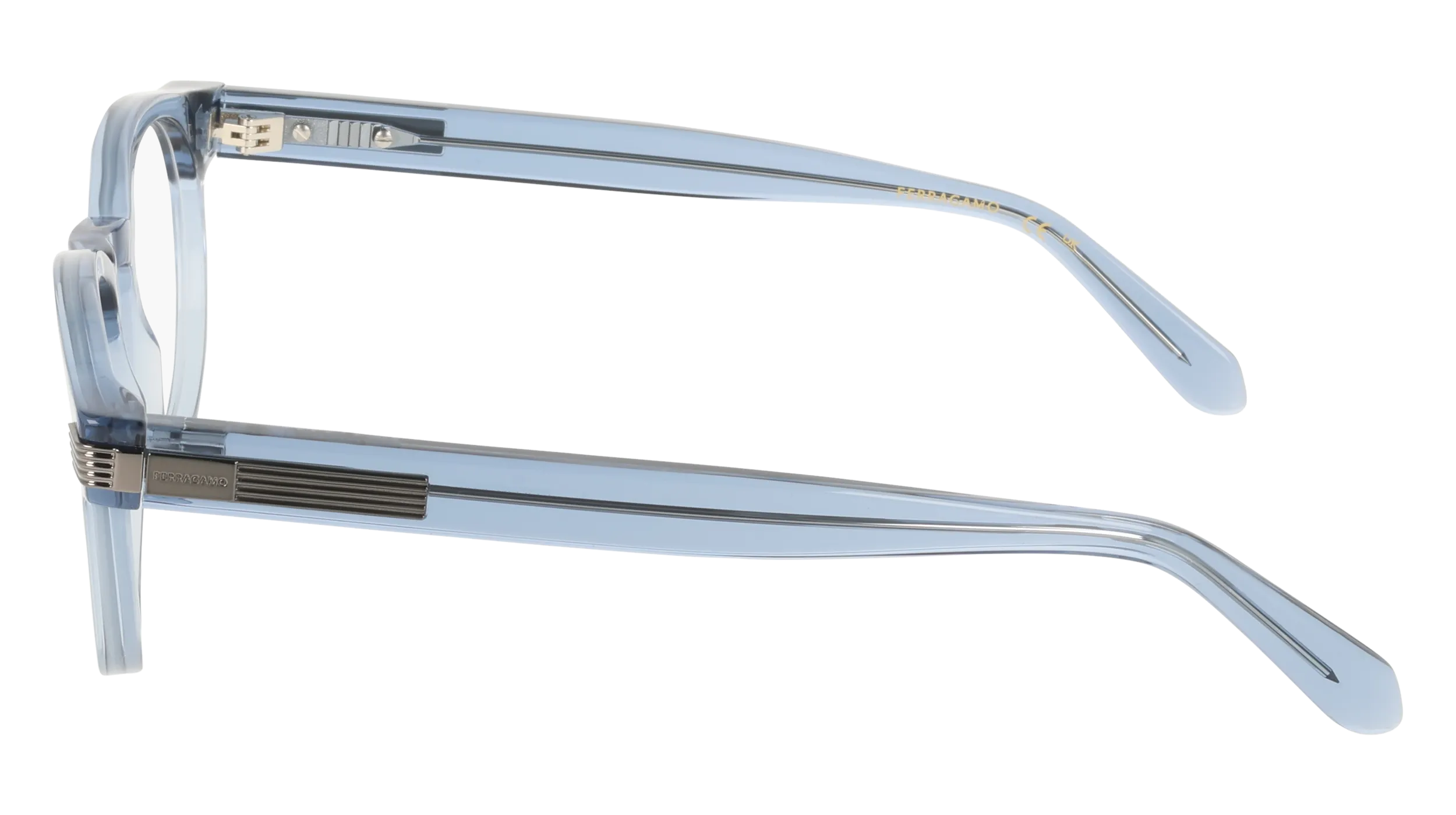 Ferragamo SF3045 438 Montature da vista Acetato Blu Geometrica Normale - immagine 3