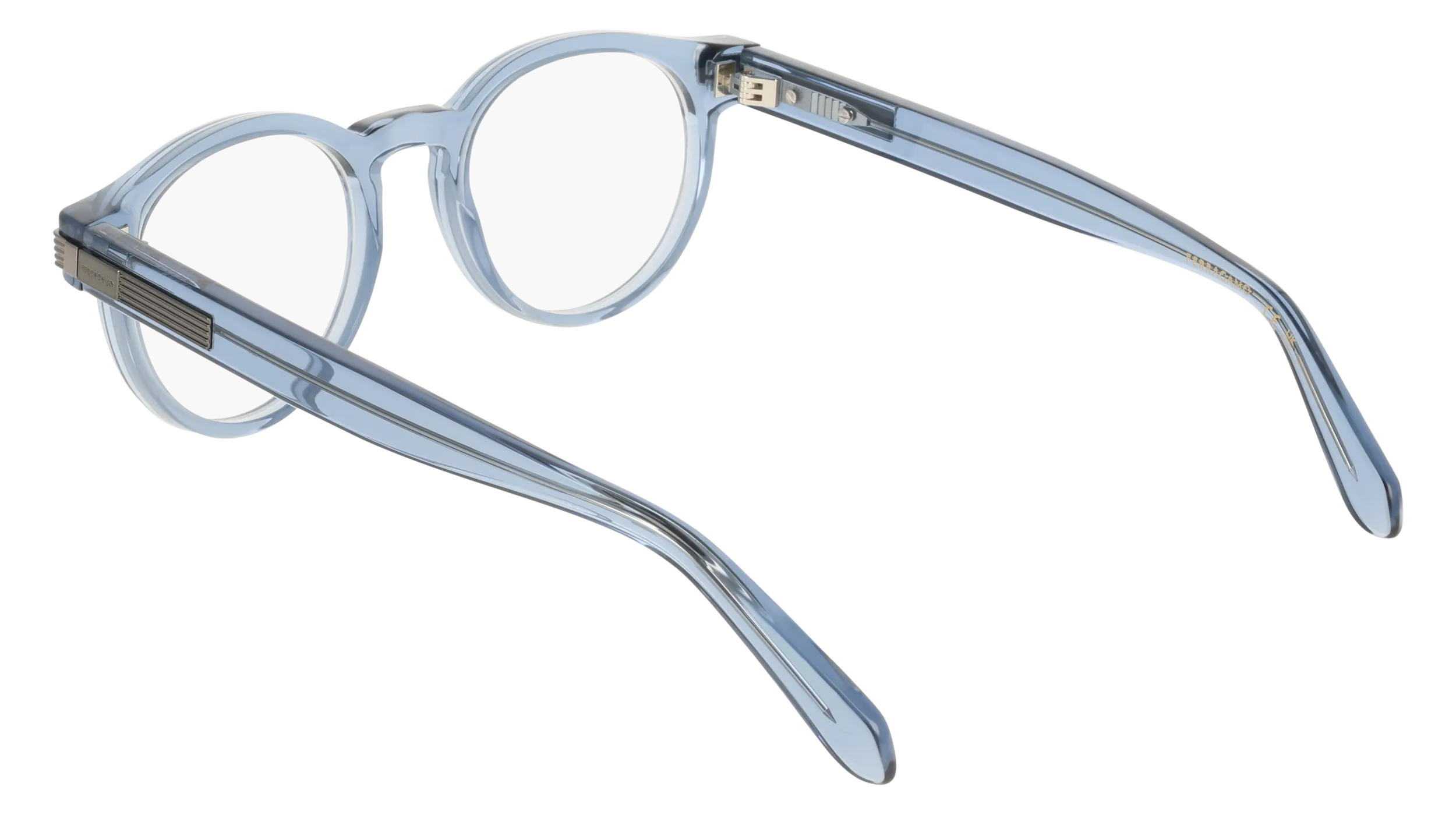 Ferragamo SF3045 438 Montature da vista Acetato Blu Geometrica Normale - immagine 4