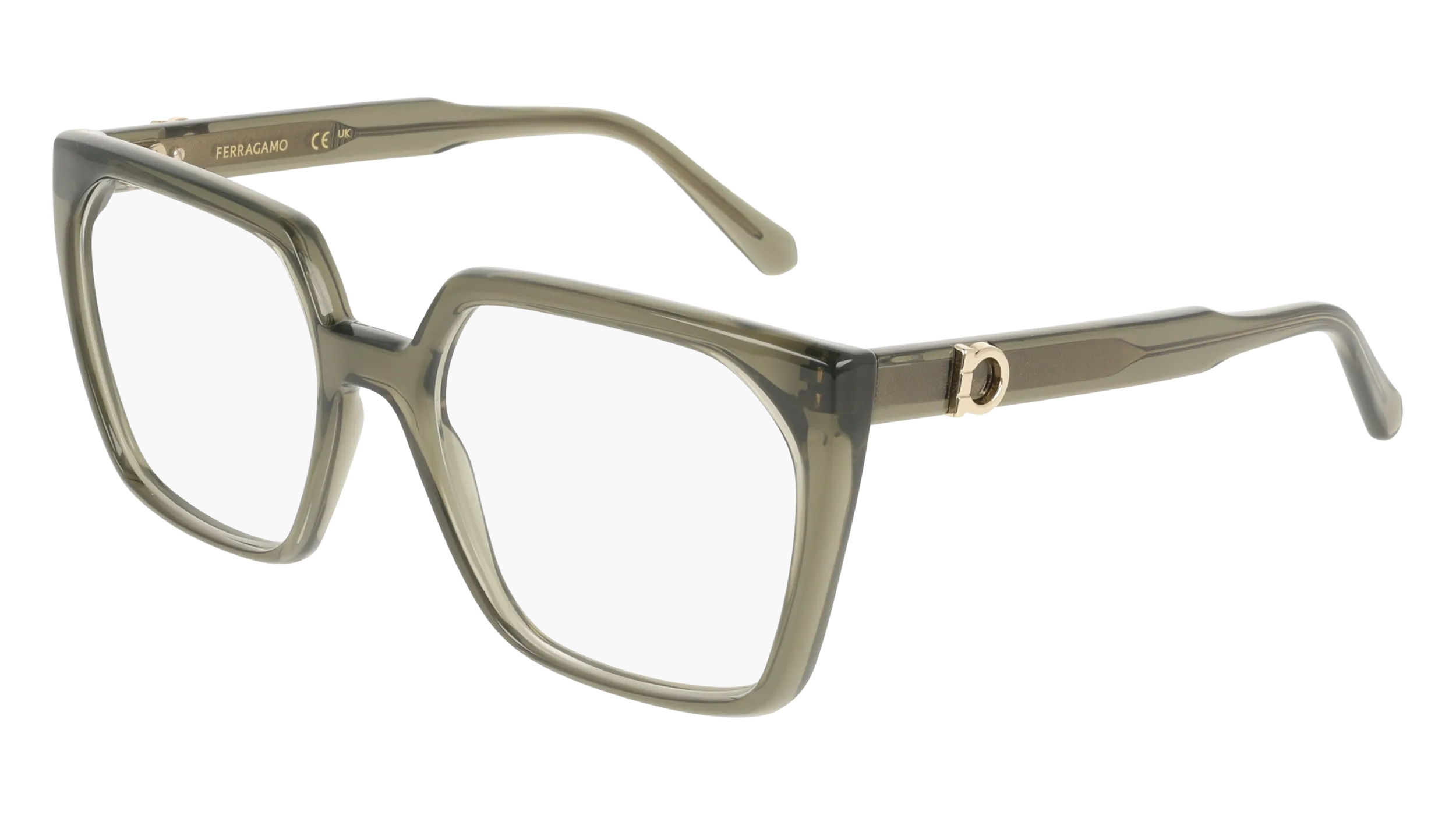 Ferragamo SF3042E 320 Montature da vista Acetato Verde Squadrata Normale - immagine 1
