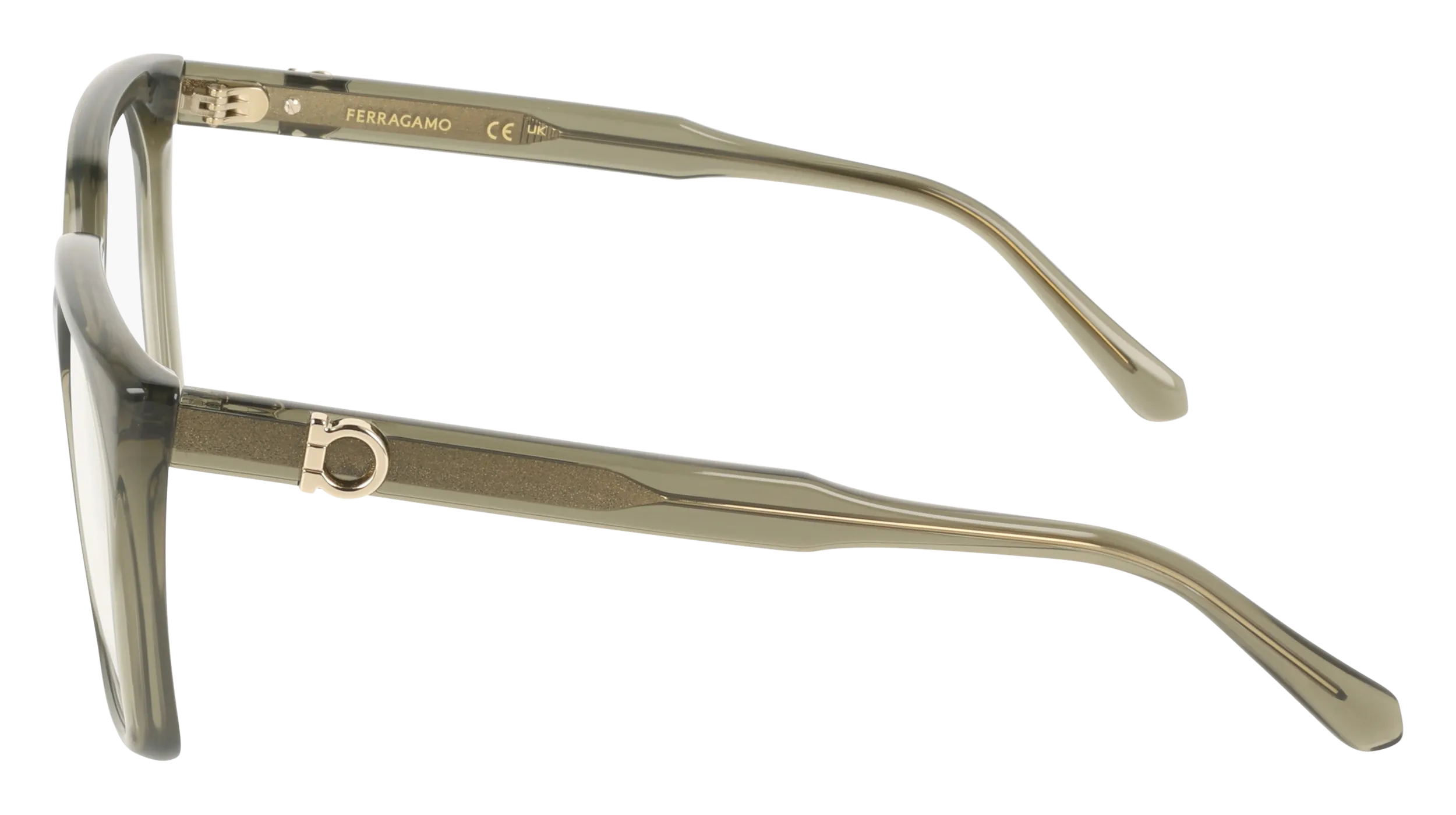 Ferragamo SF3042E 320 Montature da vista Acetato Verde Squadrata Normale - immagine 3