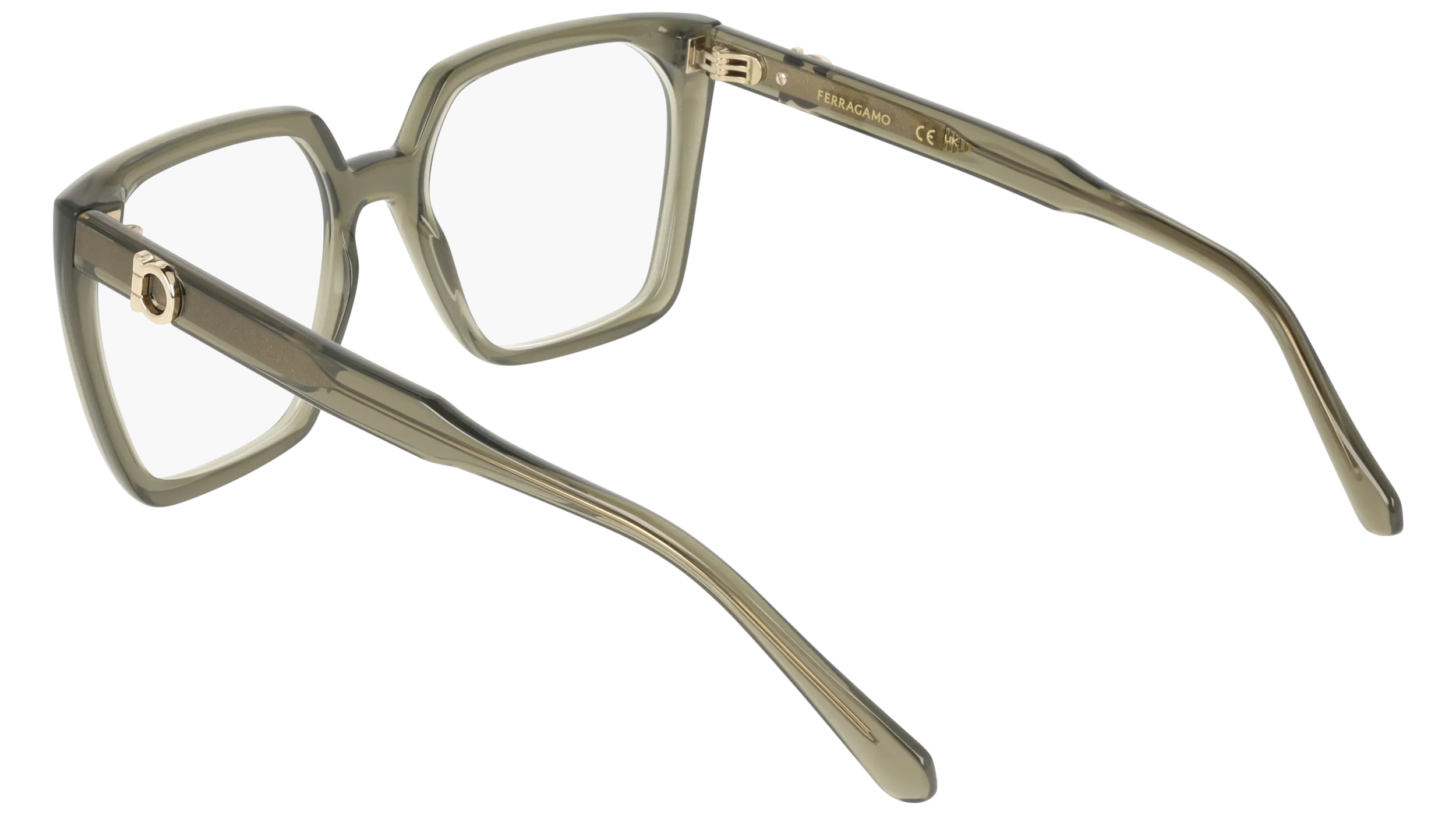 Ferragamo SF3042E 320 Montature da vista Acetato Verde Squadrata Normale - immagine 4