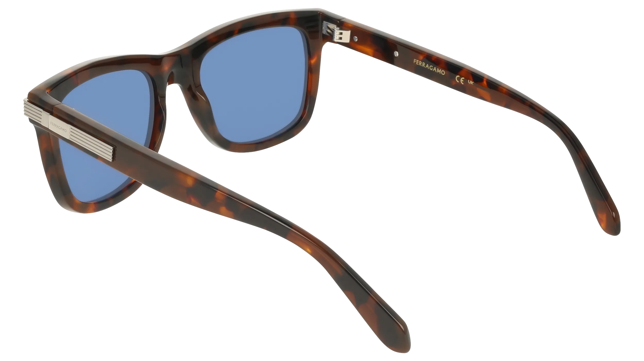 Ferragamo SF2088S 240 Occhiali da sole Acetato Havana Blu Squadrata Normale - immagine 4