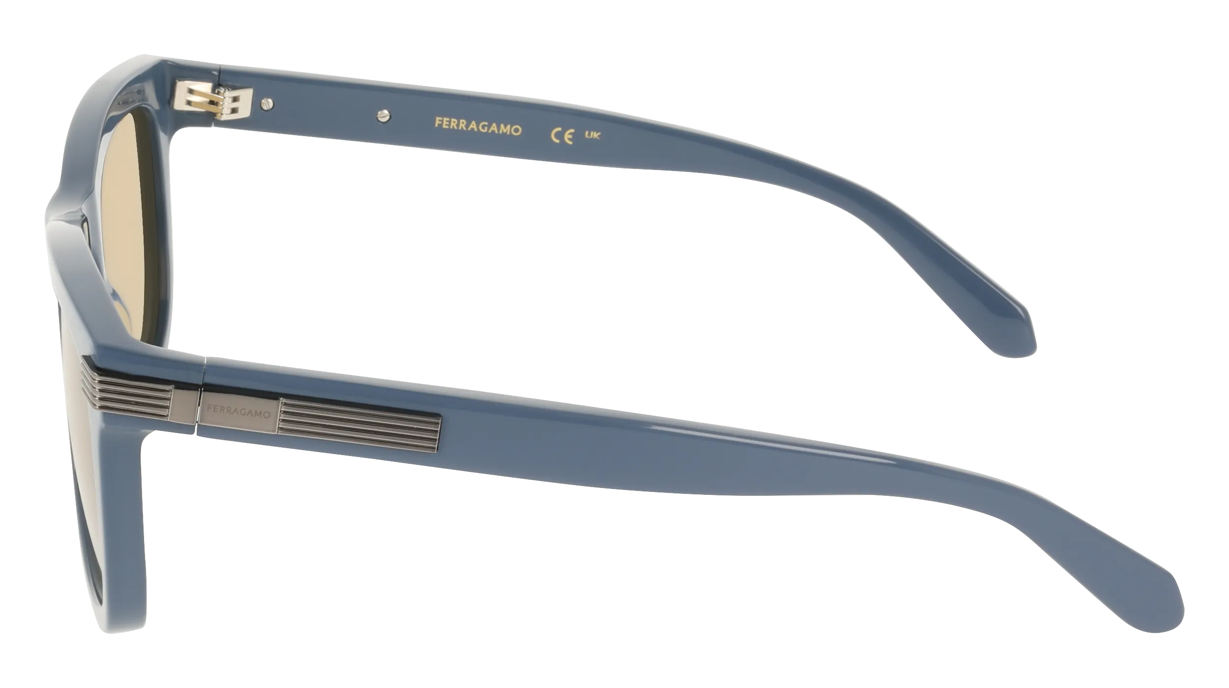 Ferragamo SF2088S 414 Occhiali da sole Acetato Blu Squadrata Normale - immagine 3