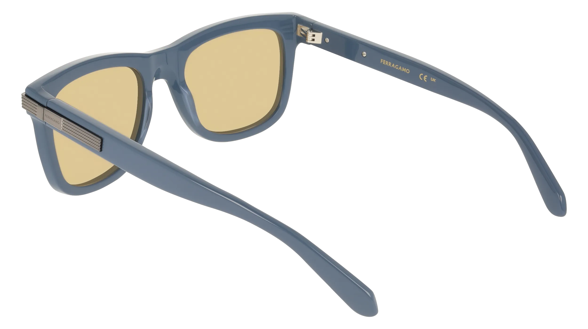 Ferragamo SF2088S 414 Occhiali da sole Acetato Blu Squadrata Normale - immagine 4