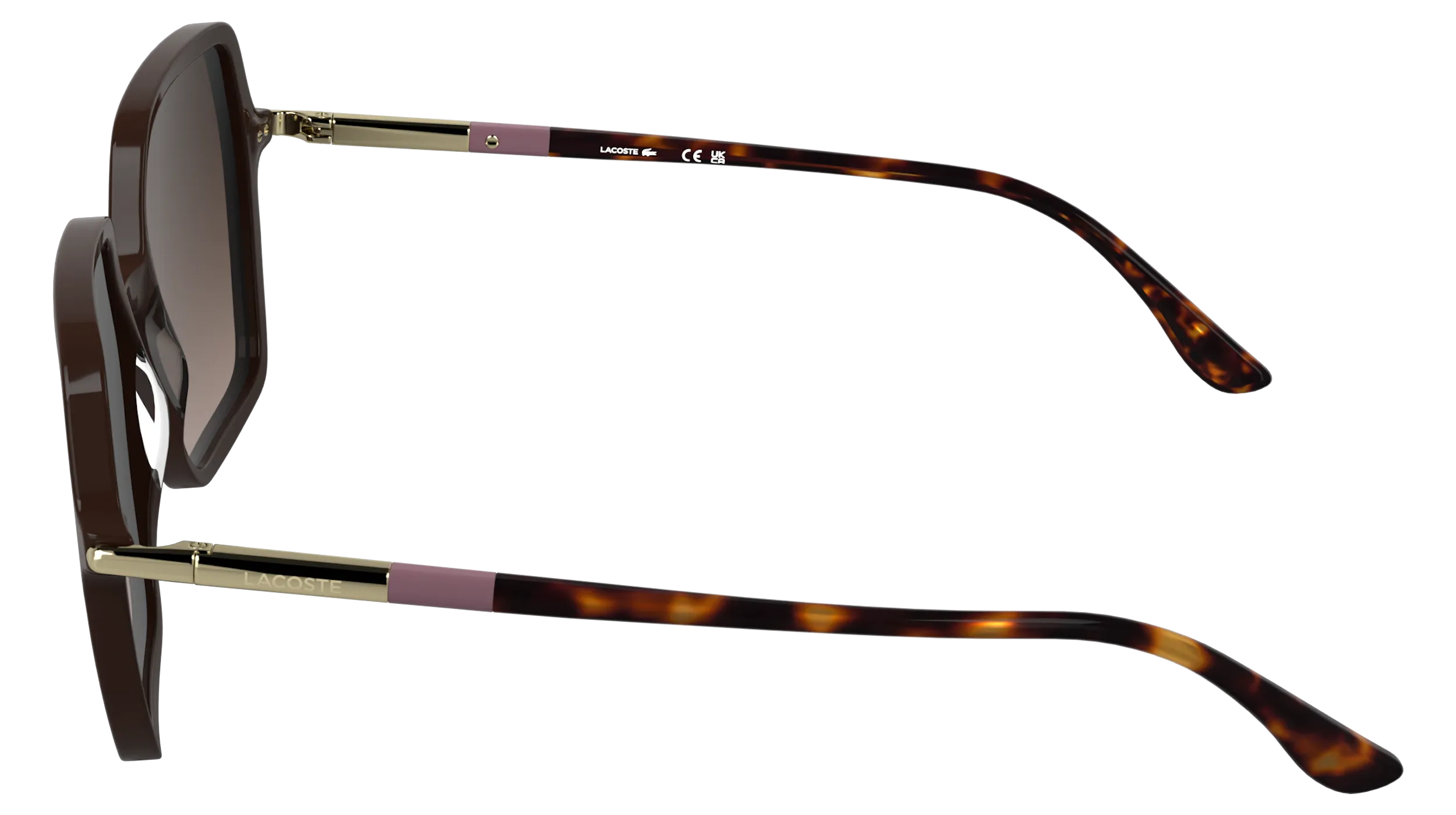 Lacoste L6079S 601 Occhiali da sole Acetato Bordeaux Squadrata Normale Sfumato - immagine 3