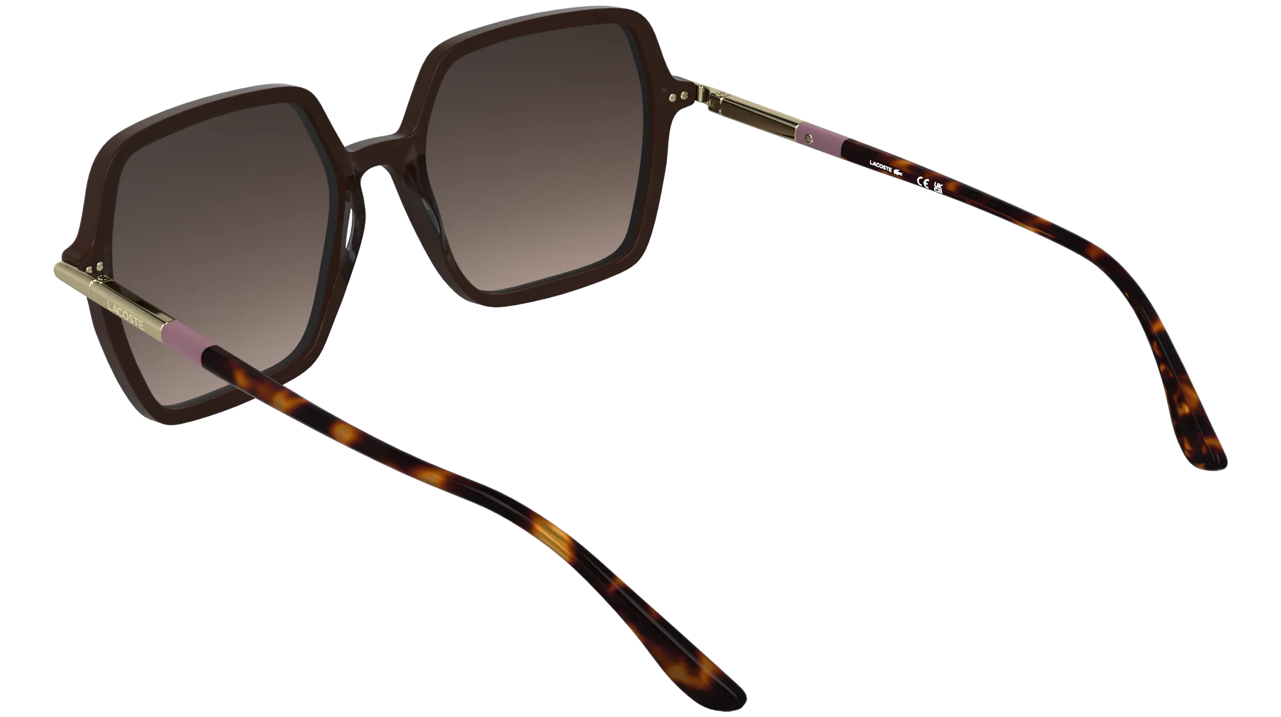 Lacoste L6079S 601 Occhiali da sole Acetato Bordeaux Squadrata Normale Sfumato - immagine 4