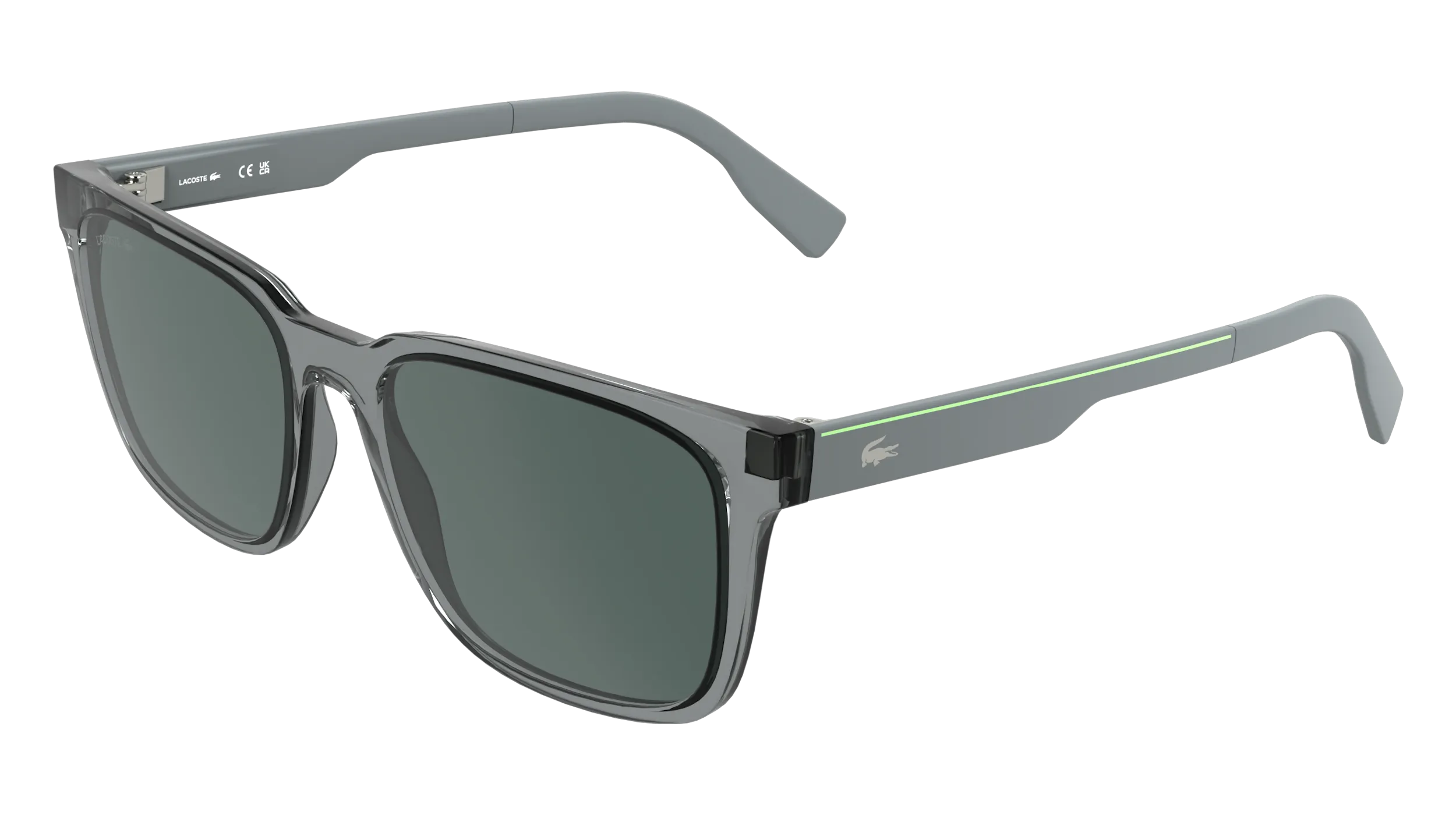 Lacoste L6077S 035 Occhiali da sole Bio-iniettato Grigio Squadrata Normale - immagine 1