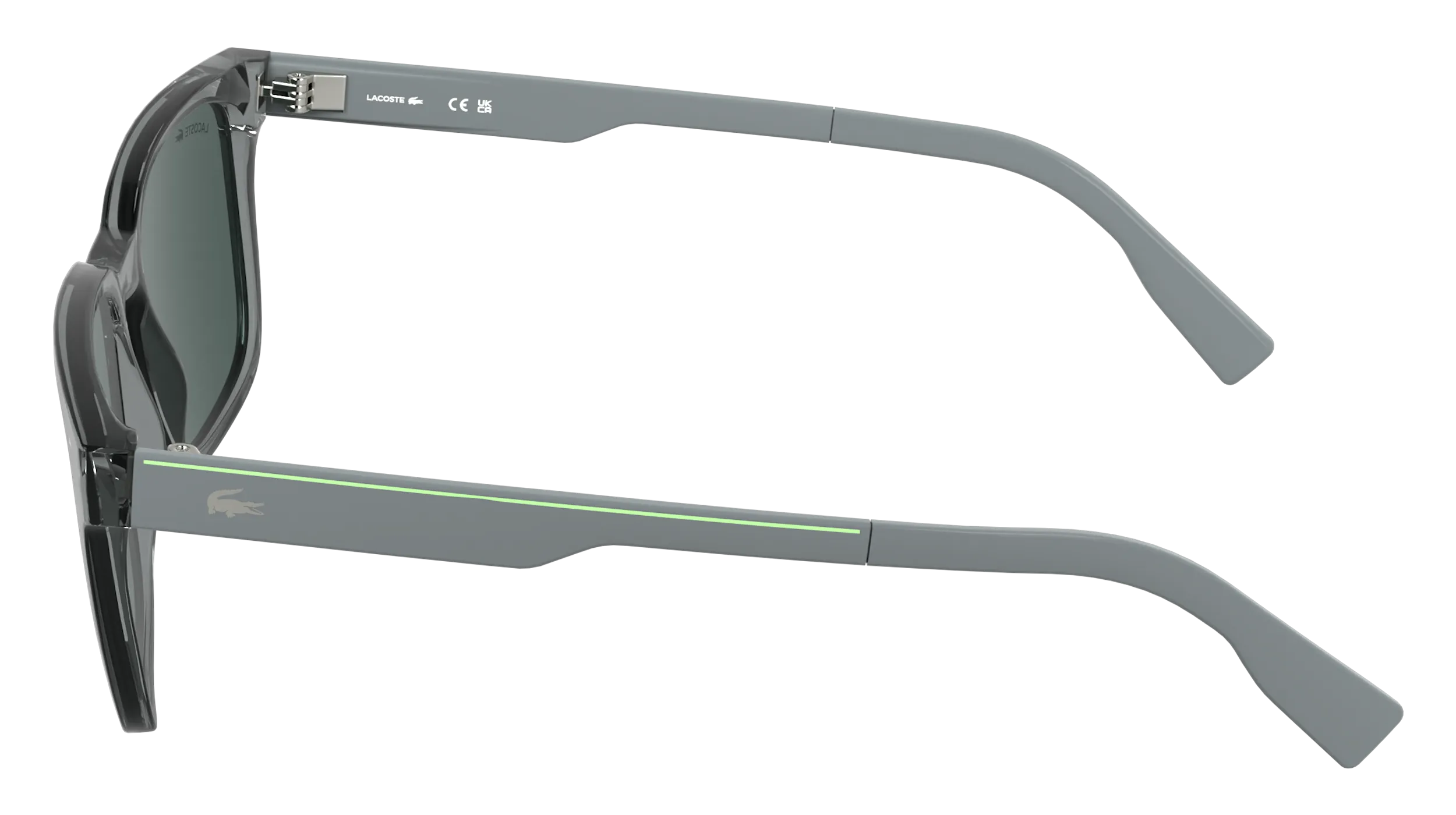 Lacoste L6077S 035 Occhiali da sole Bio-iniettato Grigio Squadrata Normale - immagine 3